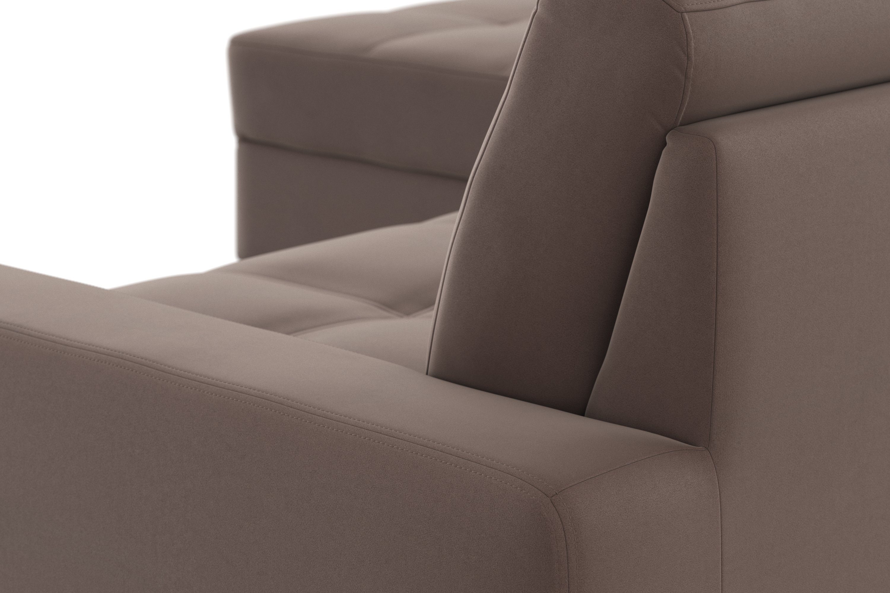 DOMO collection Hoekbank Florentina tijdloos en elegant, zitnaden als designelement, L-vorm