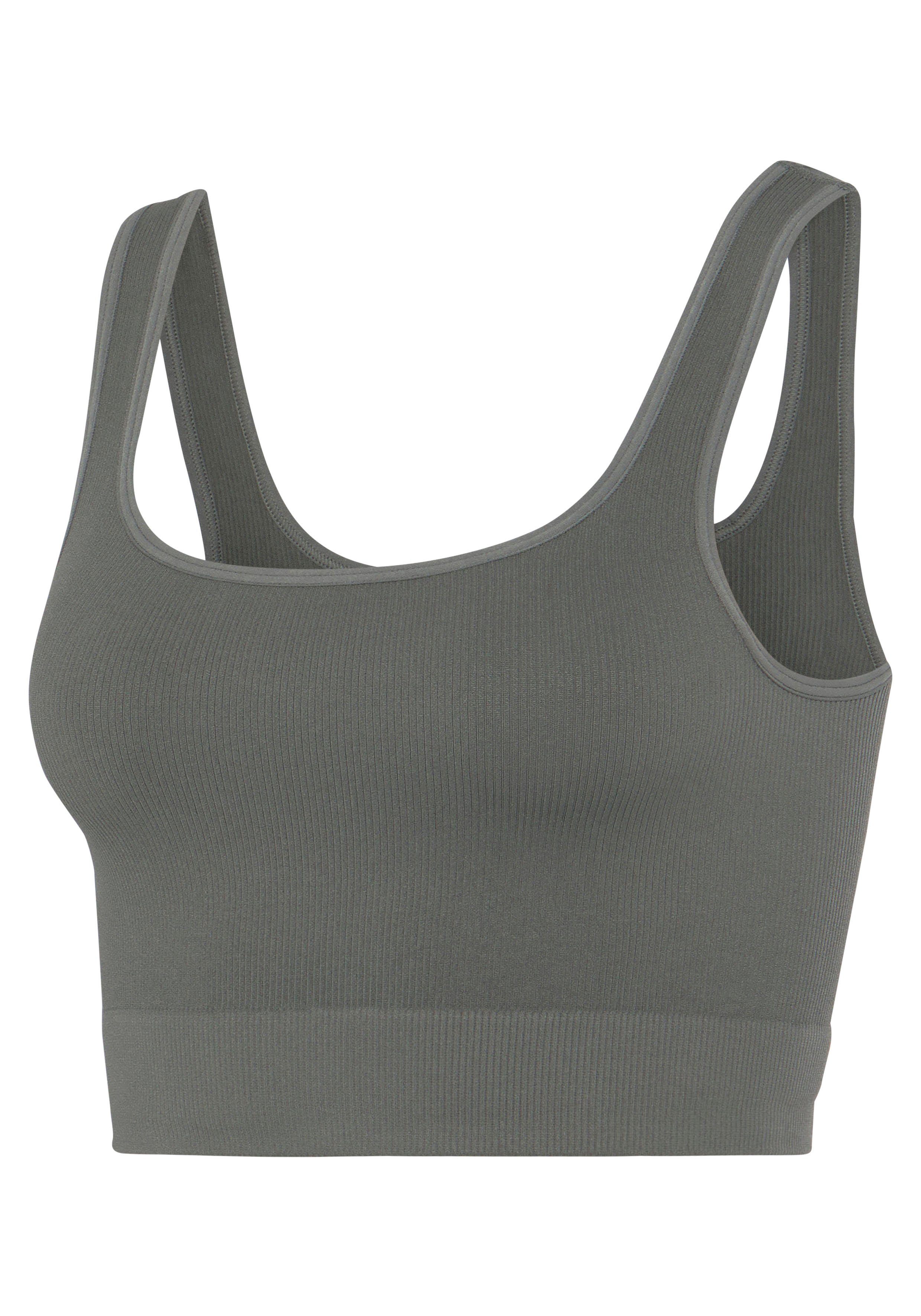 Lascana Crop-top - Seamless Top Naadloos top met ribstructuur