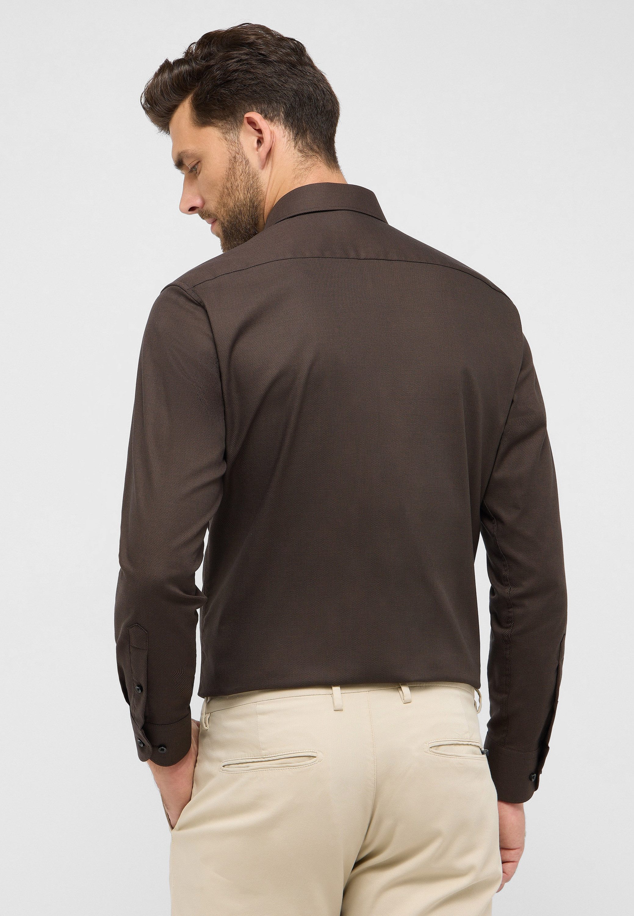 Eterna Overhemd met lange mouwen MODERN FIT NON IRON (strijkvrij)