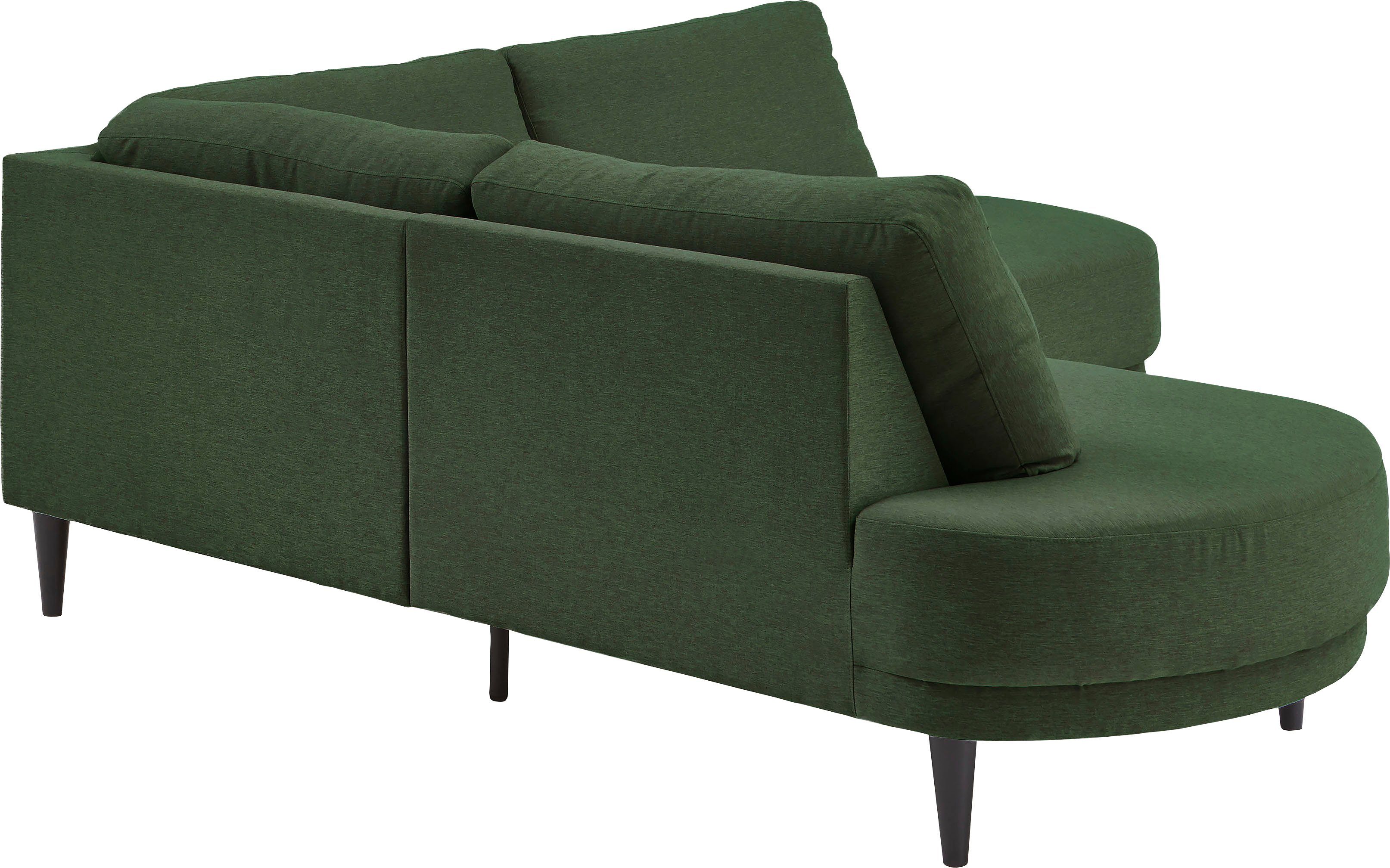 ATLANTIC home collection Hoekbank Ronny L-vorm met golvenondersteuning, organische vormtaal, organische bank