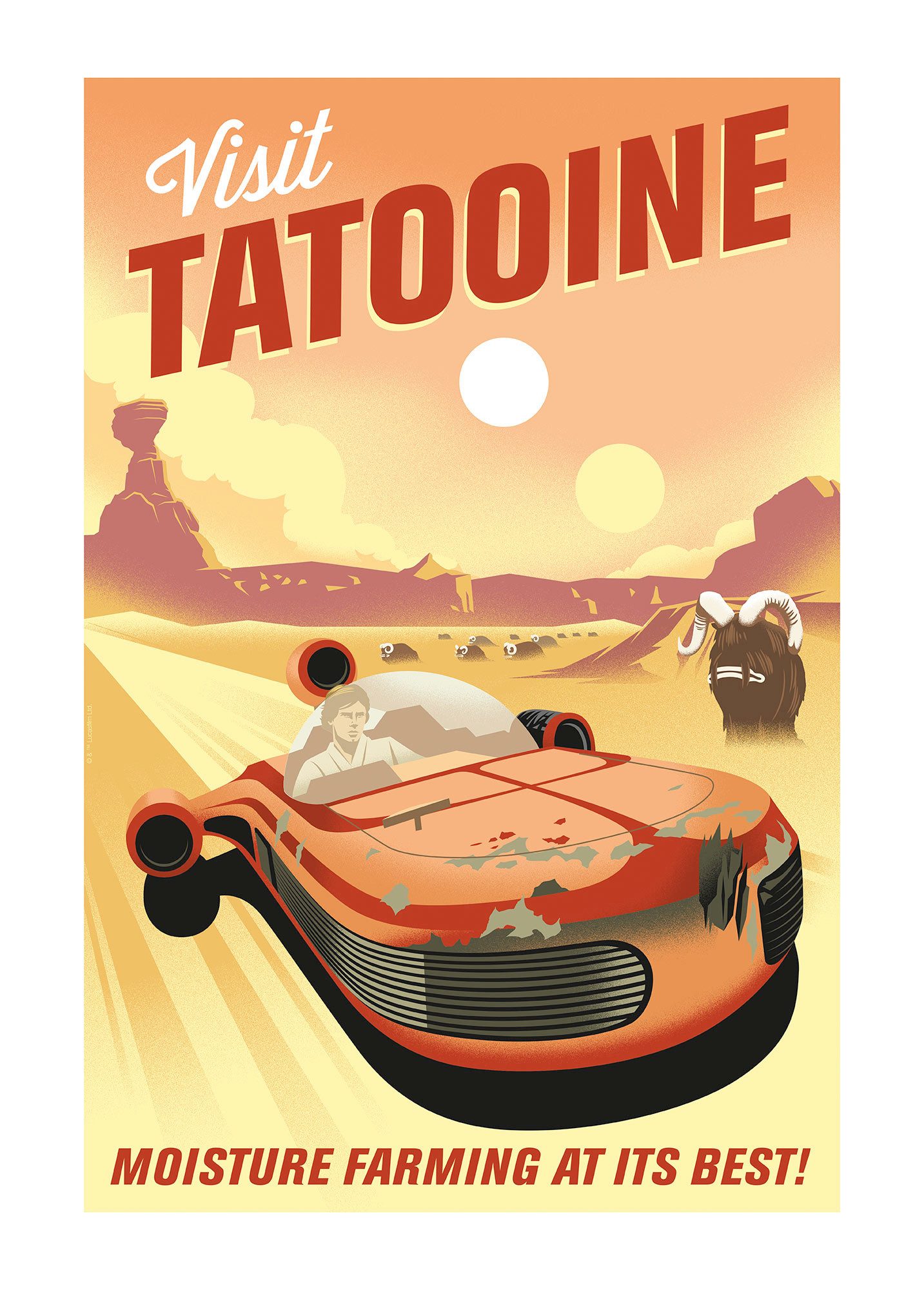 Komar Artprint Star Wars Visit Tatooine! 300 x 280 cm (breedte x hoogte) - behang, vlies, woonkamer, slaapkamer (1 stuk)
