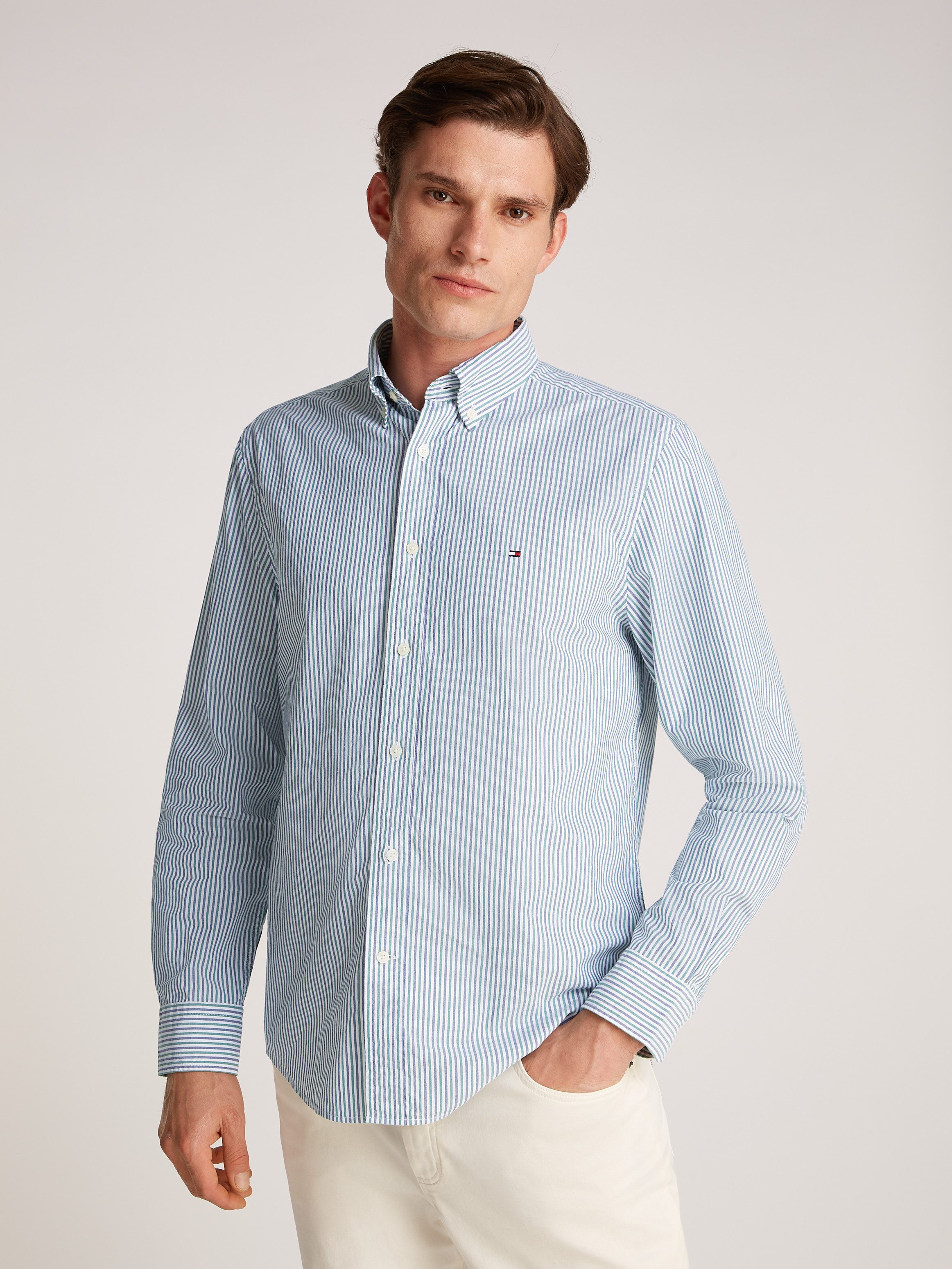 Tommy Hilfiger Overhemd met lange mouwen FLEX POPLIN CLASSIC STP RF SHIRT