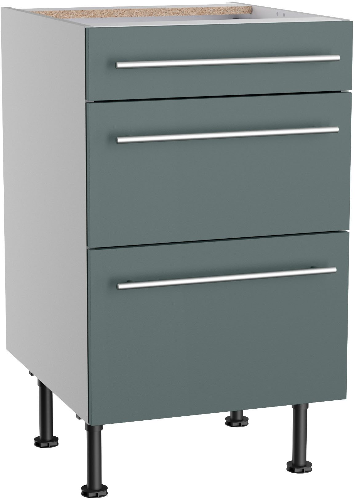 OPTIFIT Onderkast Bern2 Breedte 50 cm, 1 lade, 2 laden onderkasten groen
