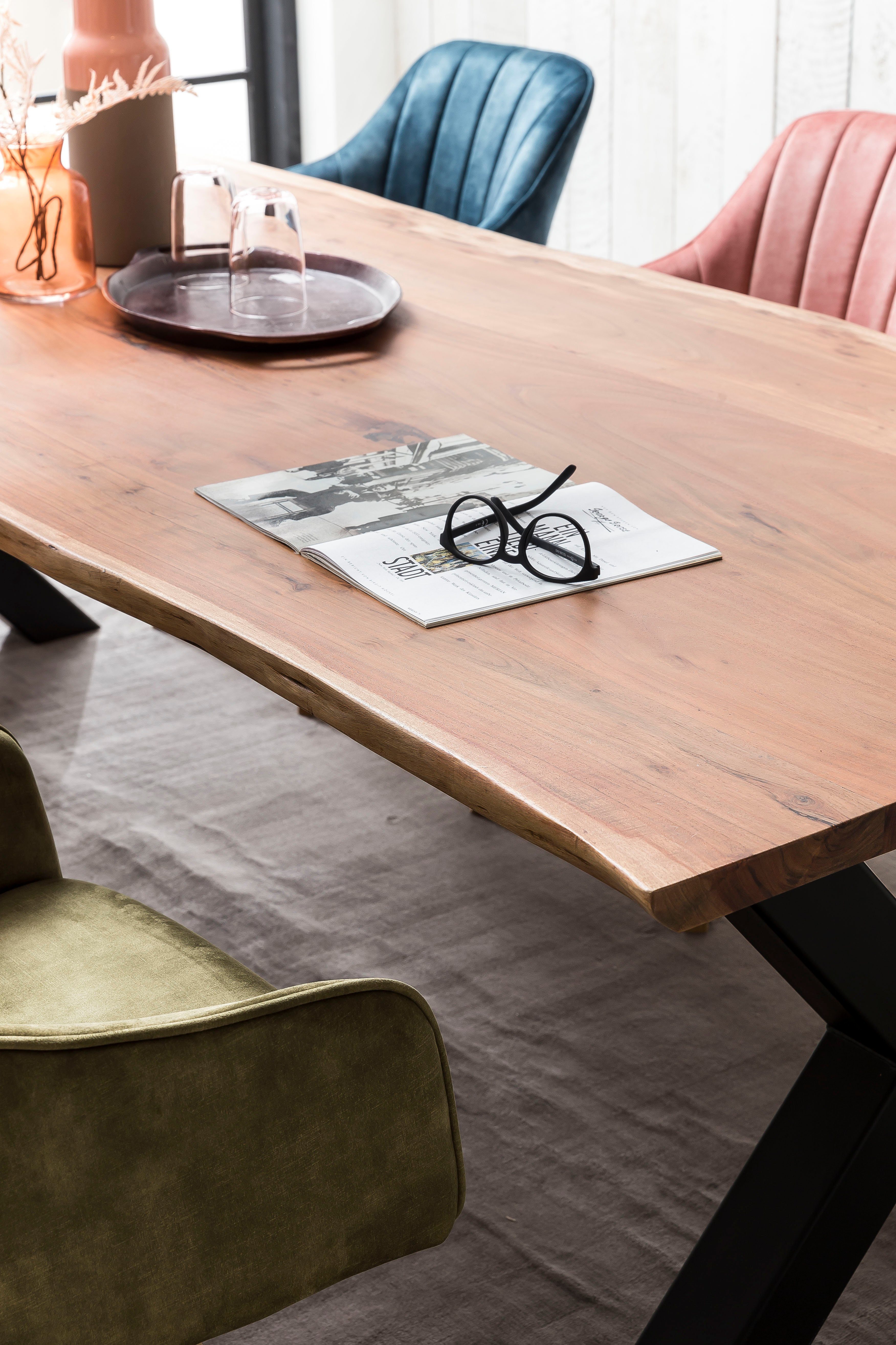 Home affaire Eettafel Manhattan met boomrand