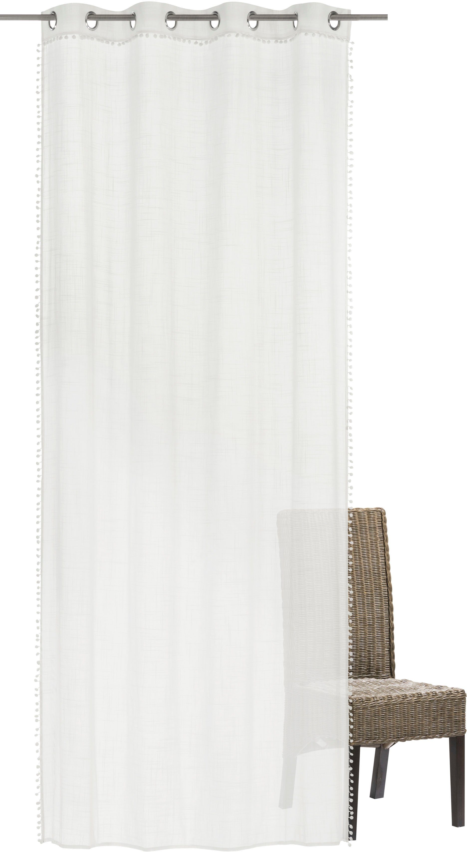 freundin Home Collection Gordijn Natural charme 00 offwhite (1 stuk)