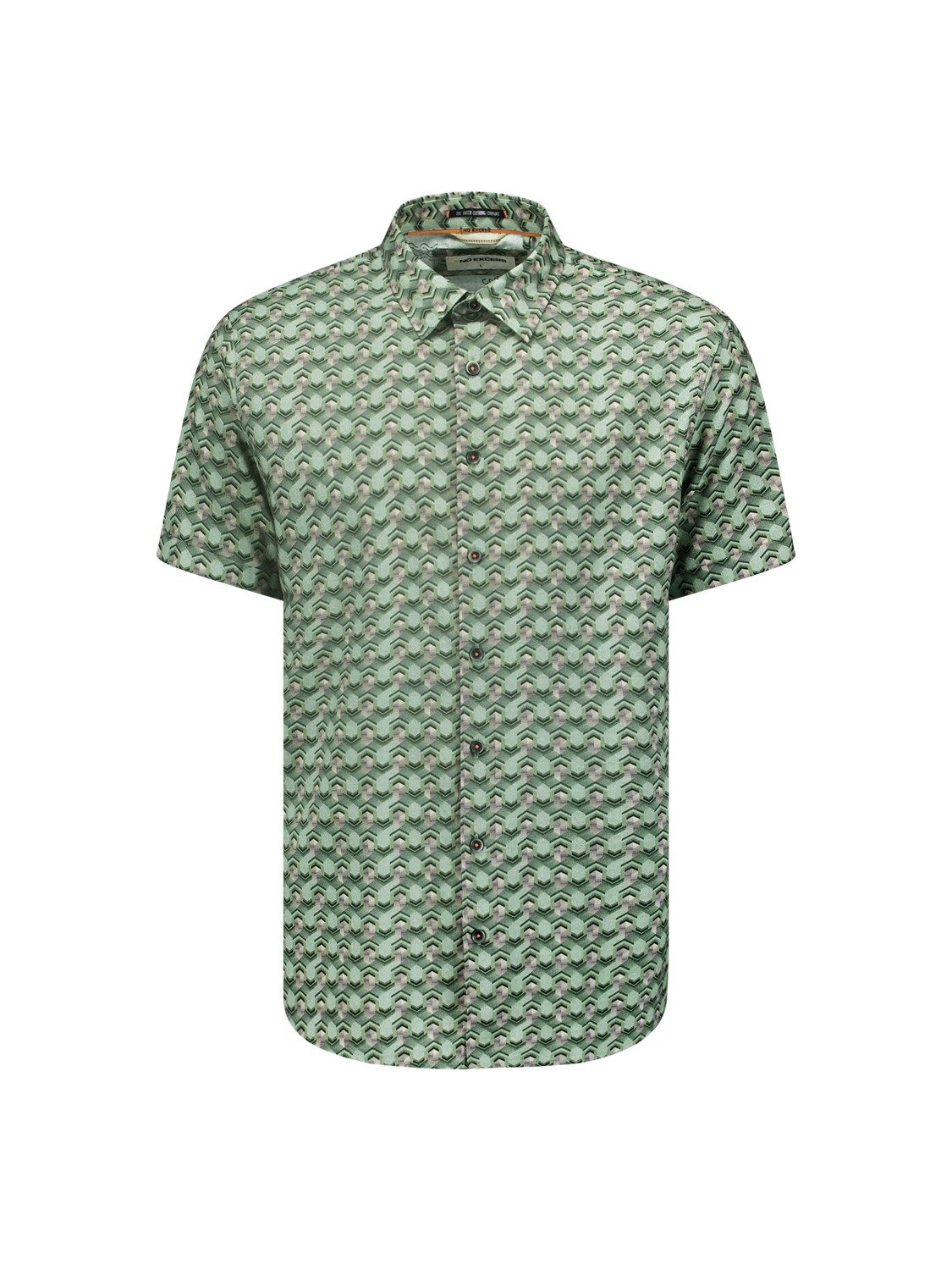 NO EXCESS Overhemd met korte mouwen met minimale print