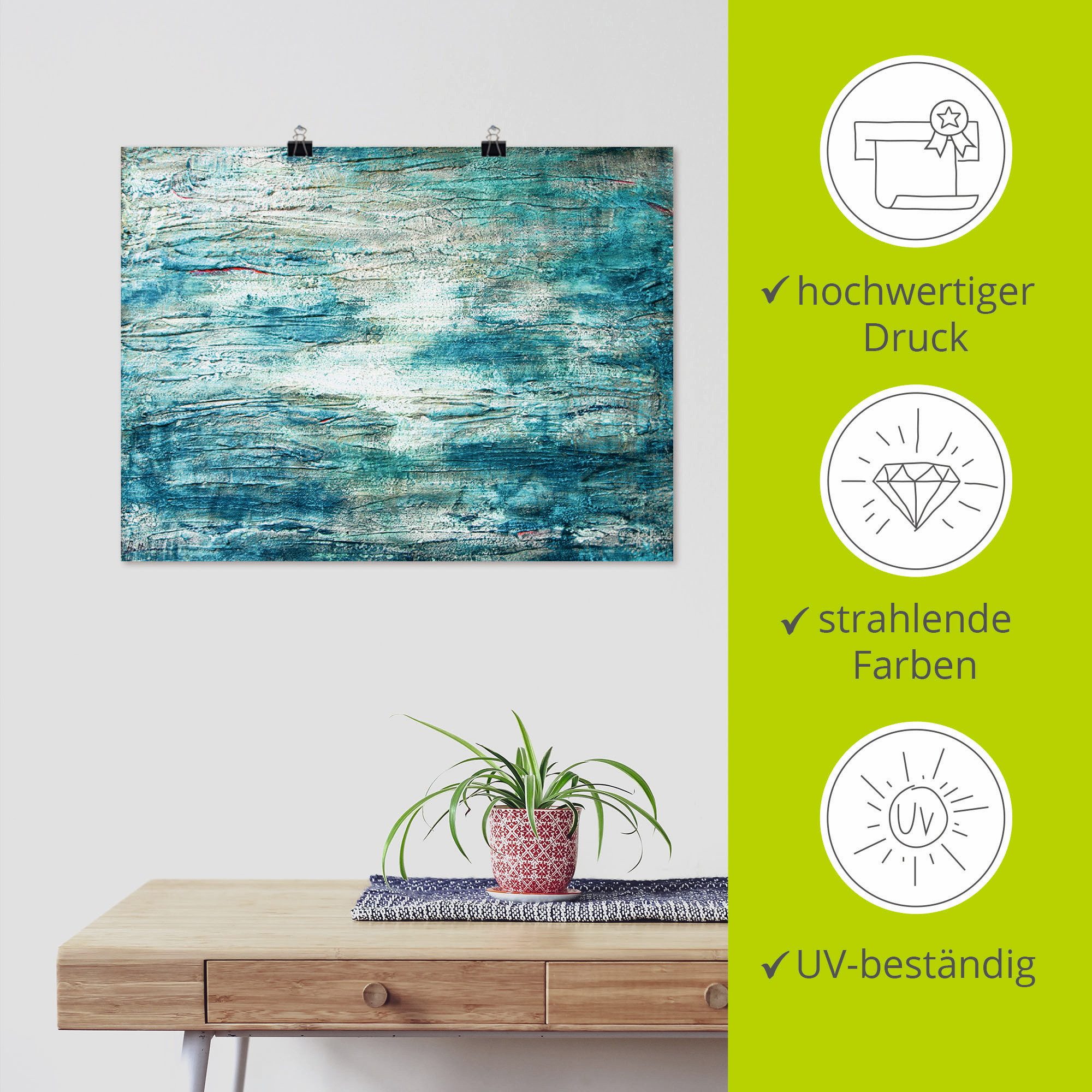 Artland Artprint Abstracte schilderkunst aquarel als artprint op linnen, poster, muursticker in verschillende maten
