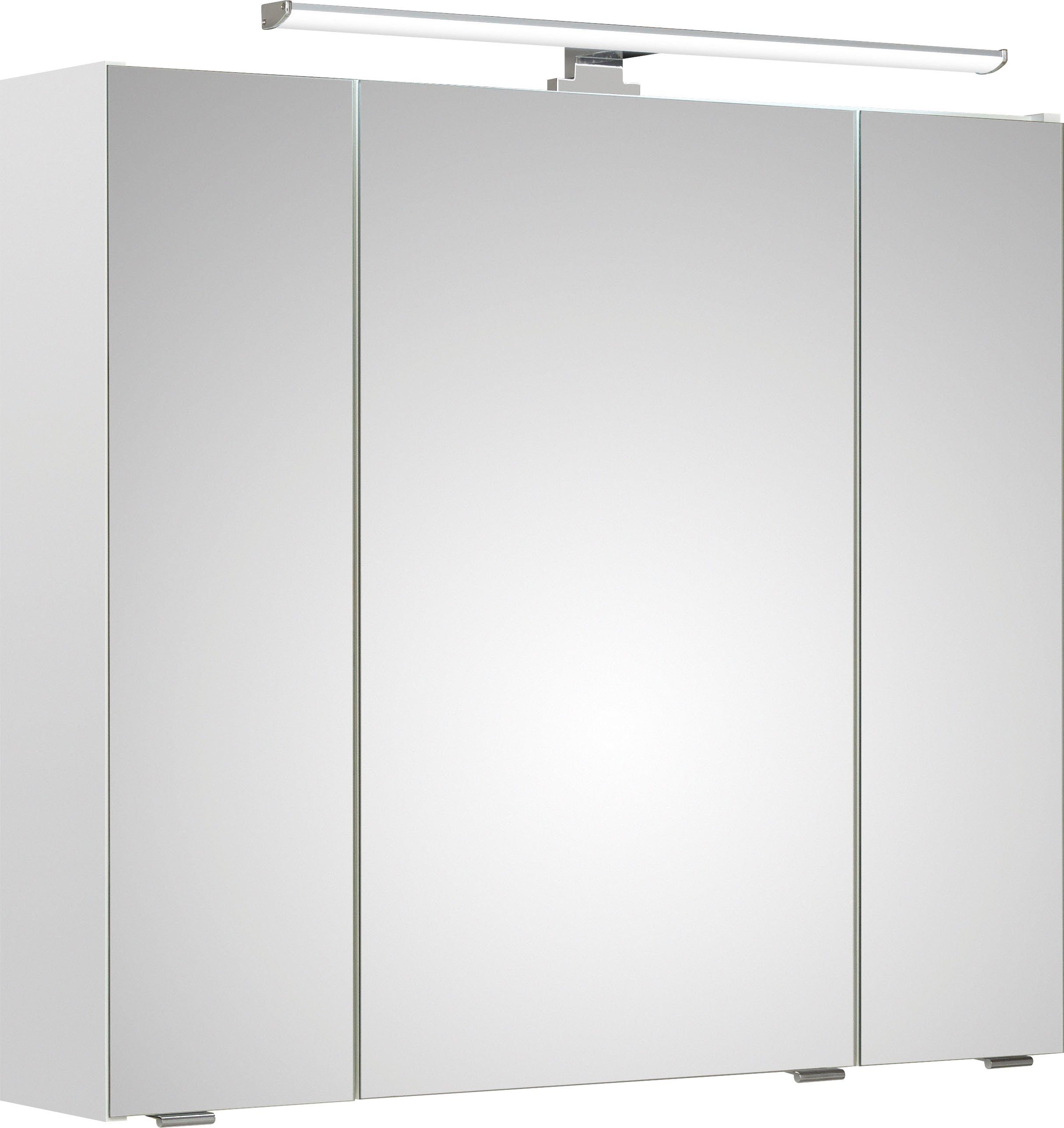 Saphir Spiegelkast Quickset Breedte 80 cm, 3-deurs, ledverlichting, schakelaar--stekkerdoos