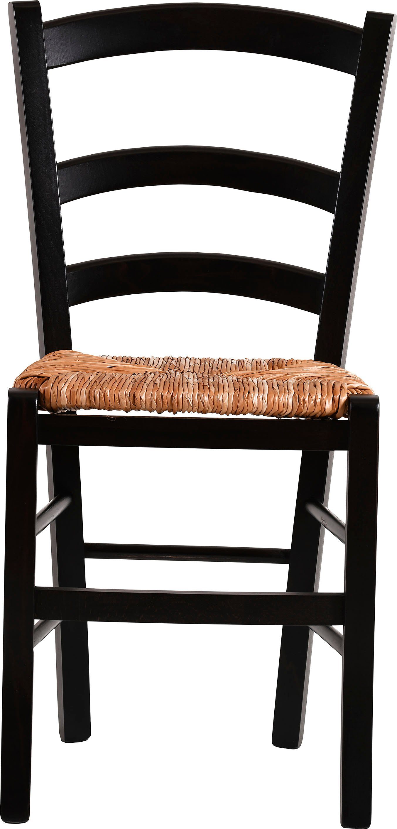 Home affaire Eetkamerstoel Super Paesana van massief beukenhout met zitting van grasvlechtwerk (set, 2 stuks)