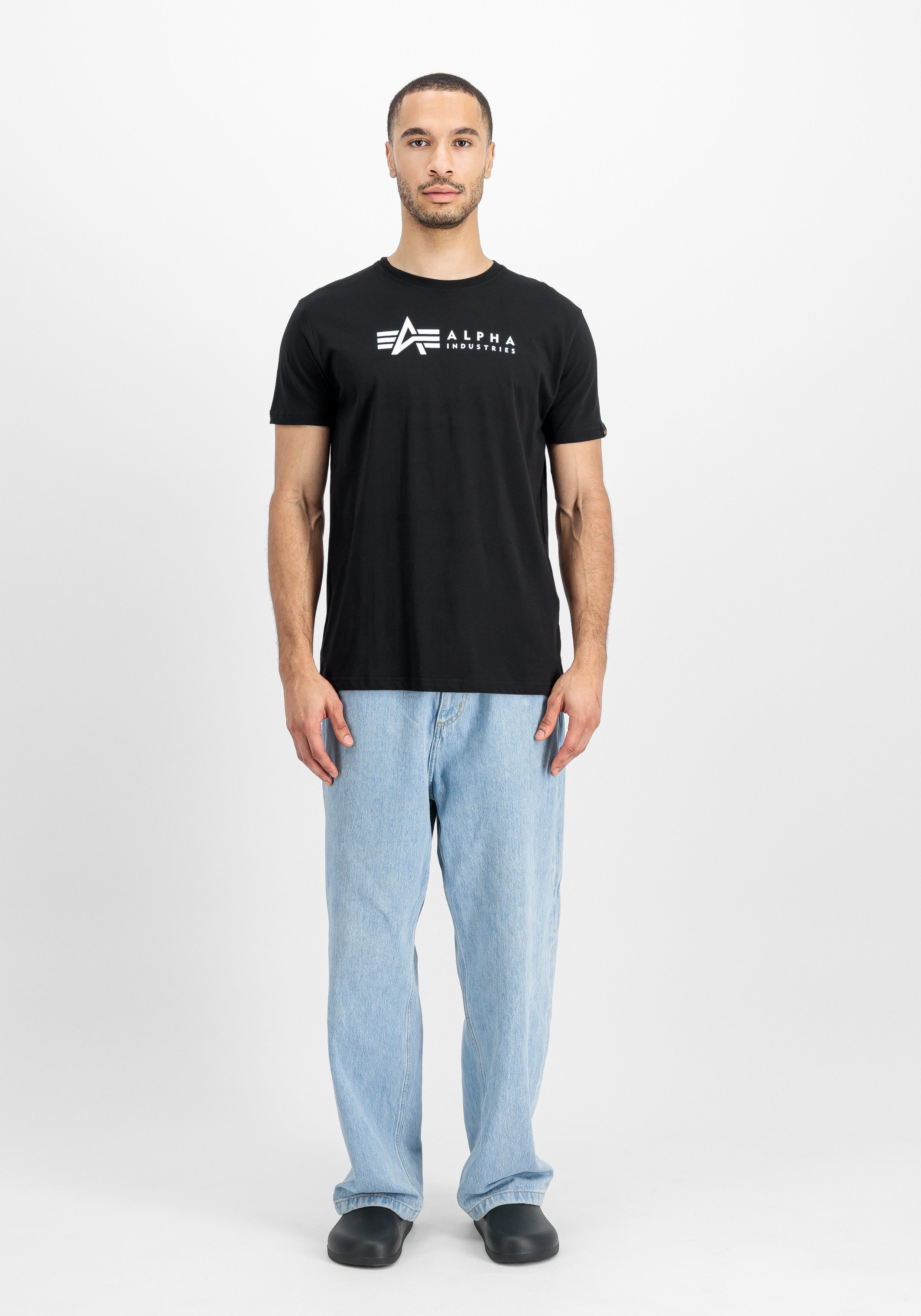 Alpha Industries Shirt met ronde hals Label T 2 Pack (2-delig, Set van 2)