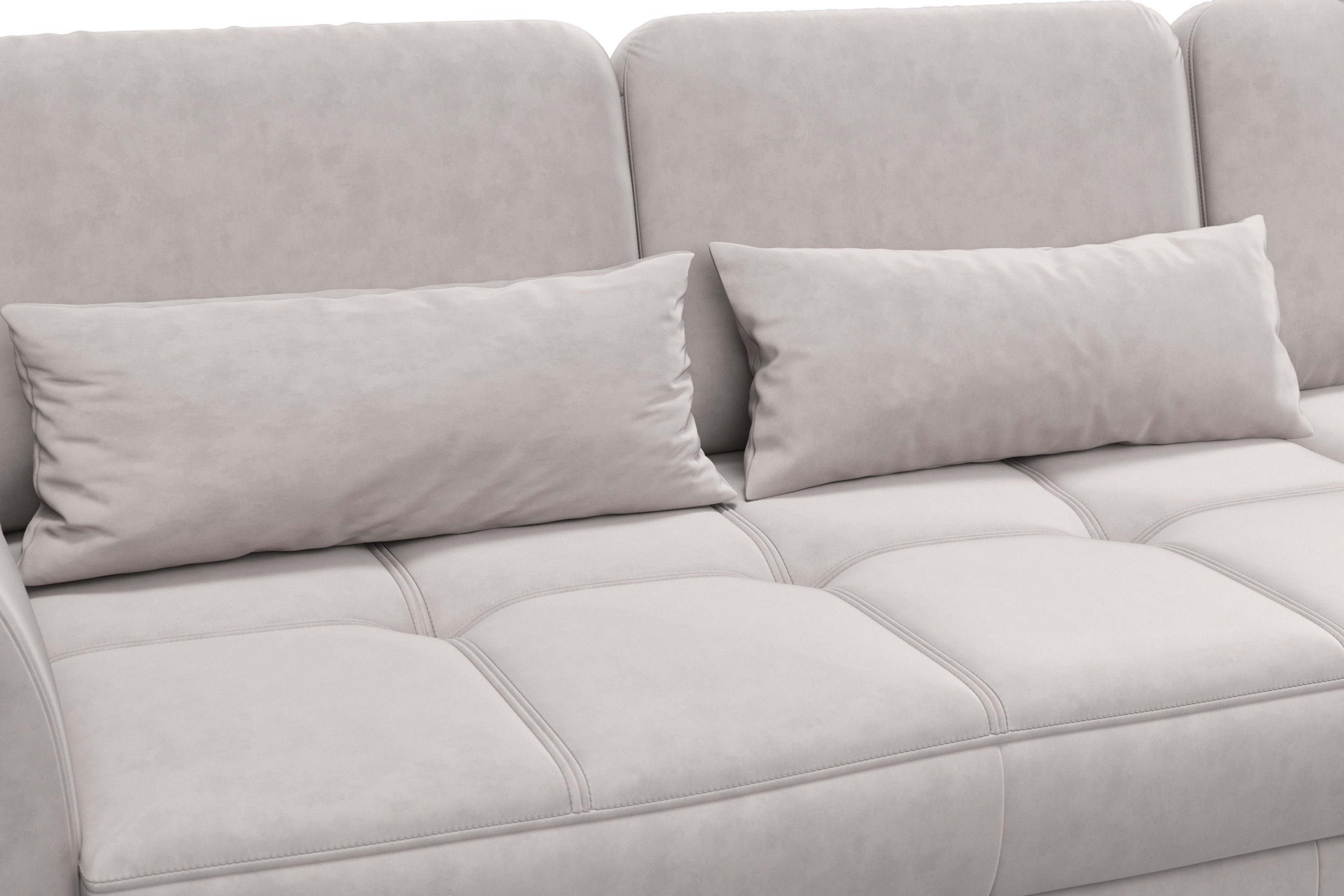 sit&more Hoekbank Bendigo L-vorm inclusief zitdiepteverstelling, bodemvrijheid 15 cm, in 2 pootkleuren