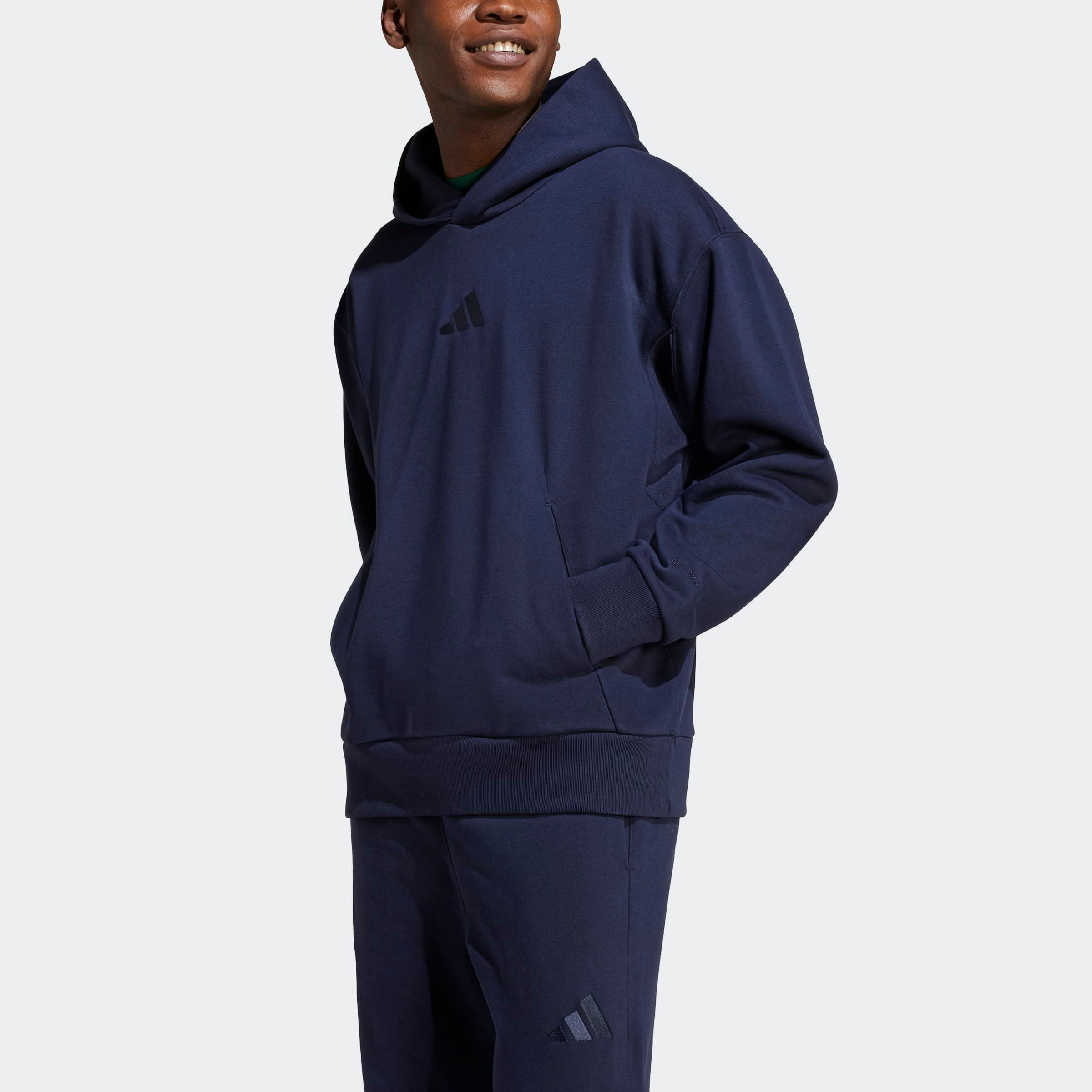 adidas Sportswear Hoodie M A SZN FL HD zacht fleecemateriaal (1-delig)