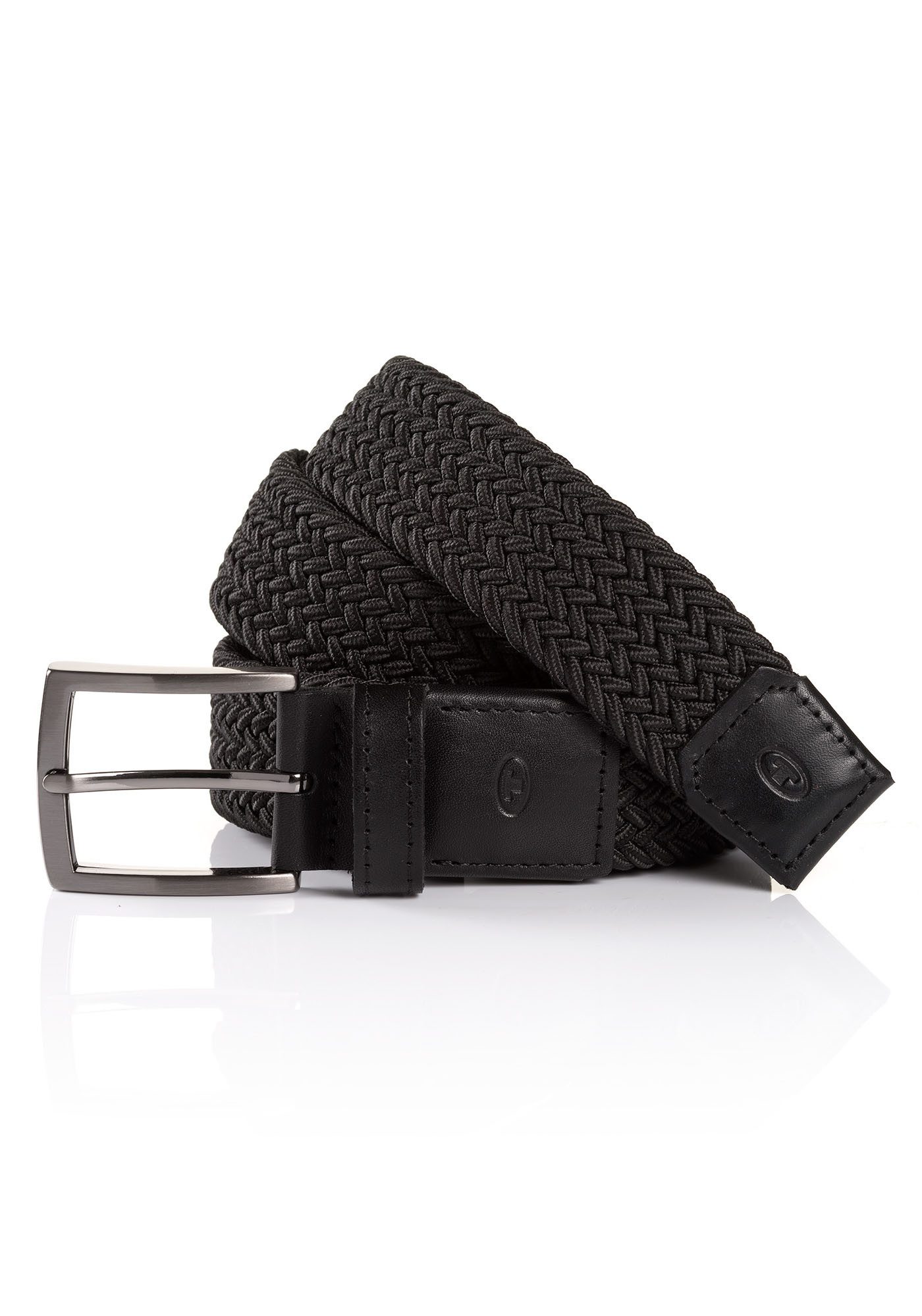 Tom Tailor Gevlochten riem TTJamie met logo blindstempel unisex riemen maat 110 zwart