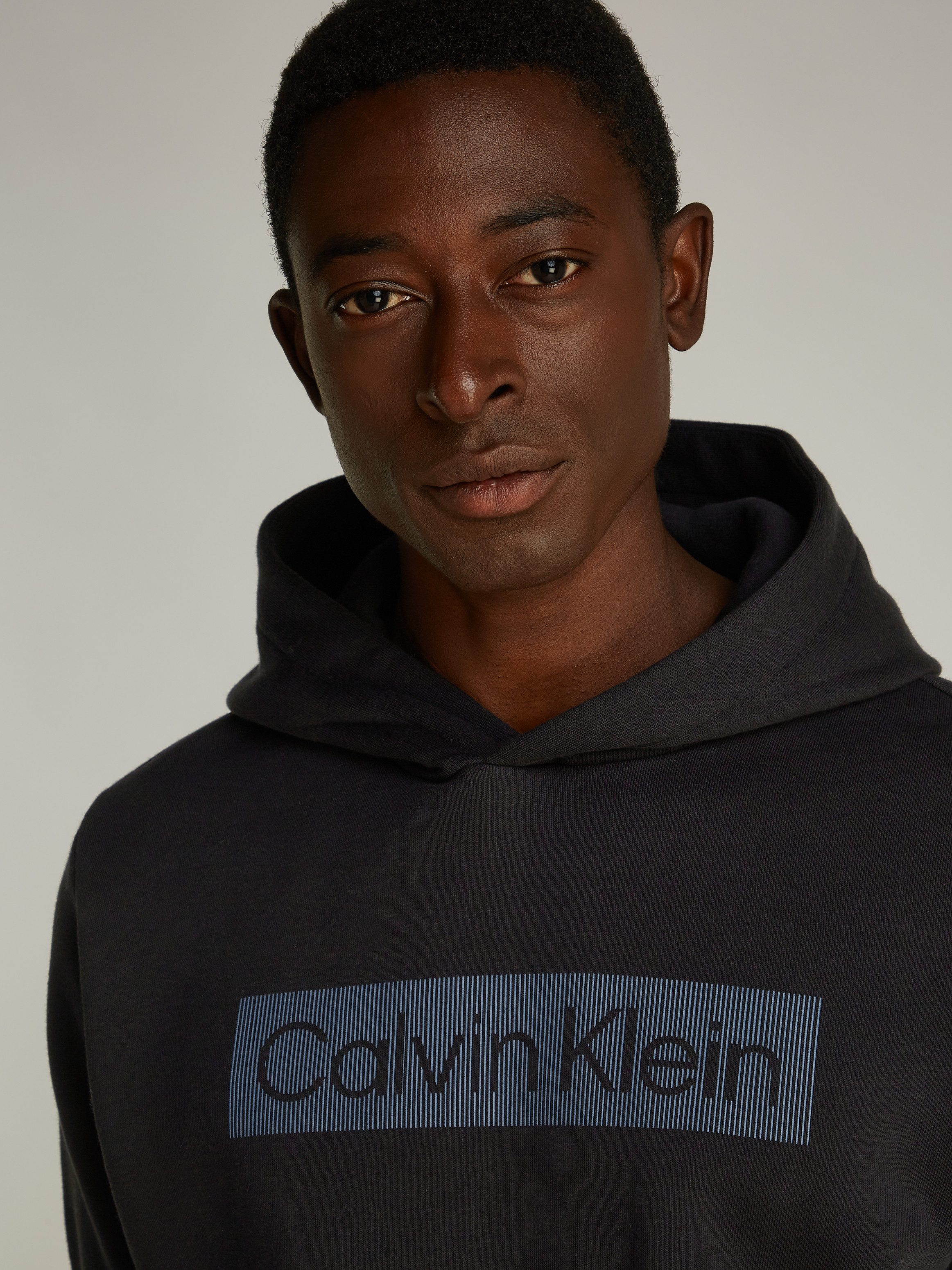 Calvin Klein Hoodie BOX STRIPED LOGO HOODIE