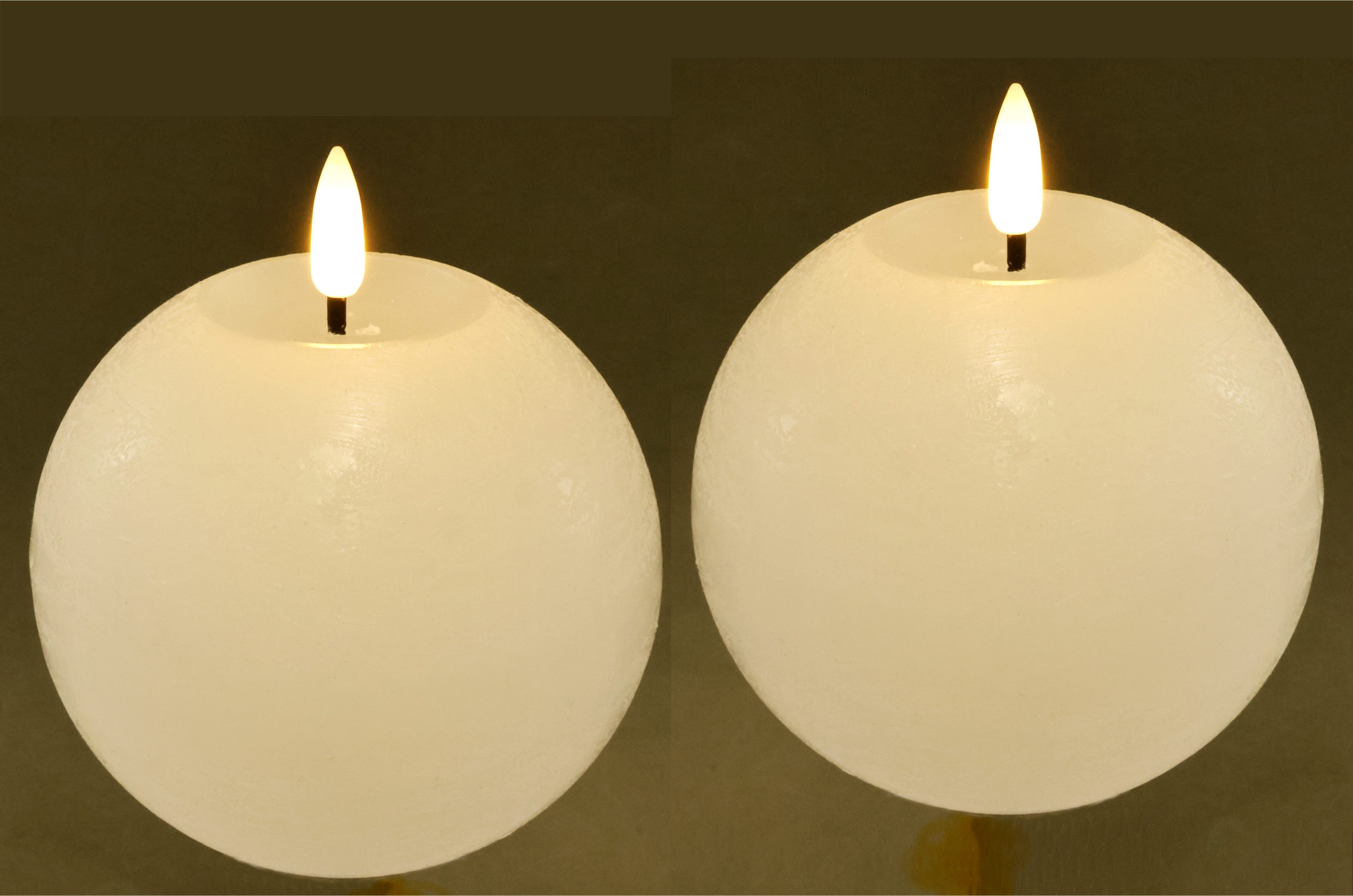 I.GE.A. Led-kaars LED echte waskaars 2-pack Met timer flikkerende stompkaars adventskaarsen adventskrans