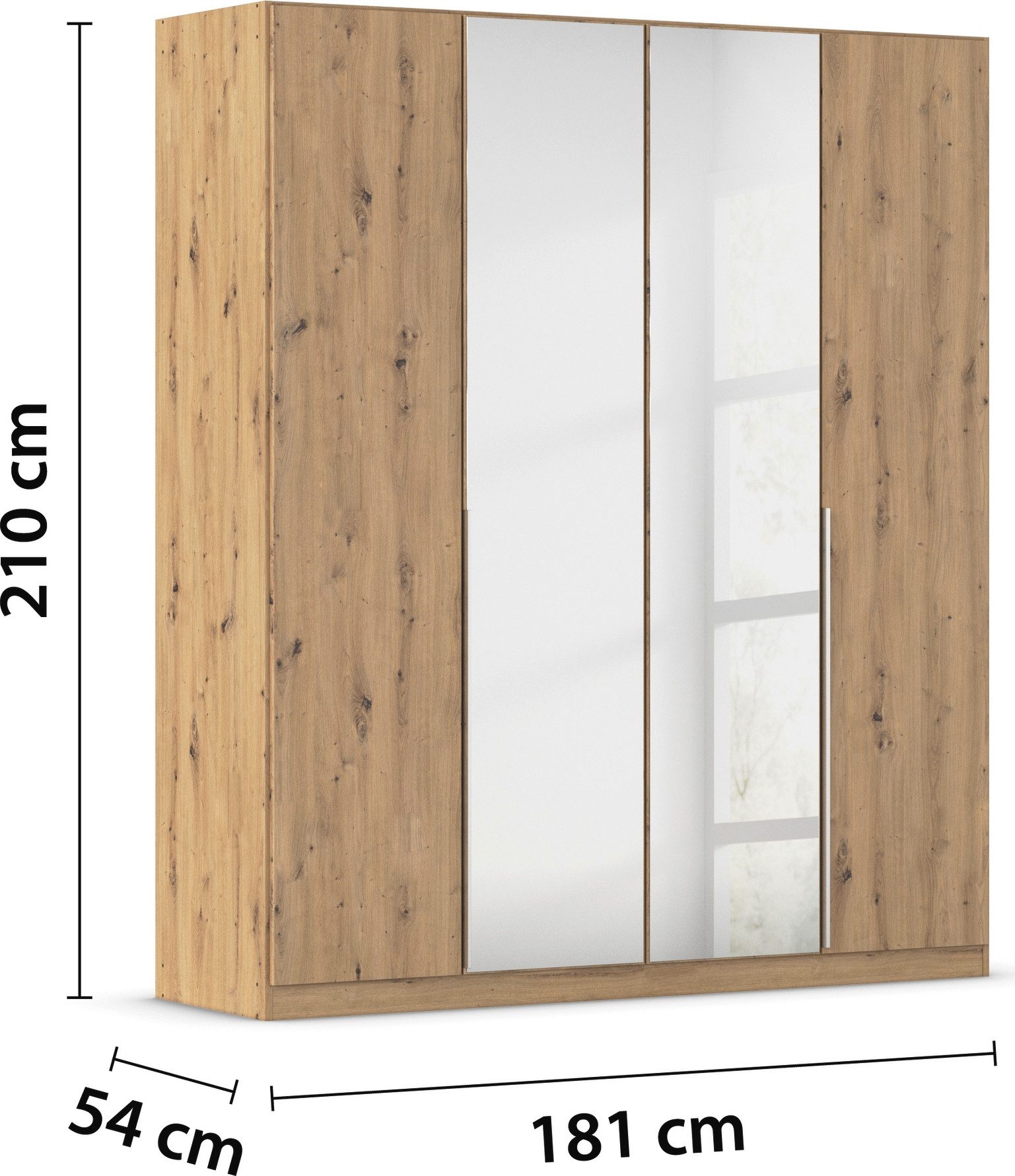 rauch Draaideurkast Kledingkast kast garderobe AGORDO met decor- of hoogglansfront doordachte binnenuitrusting, in 7 breedtes en 2 hoogtes made in germany