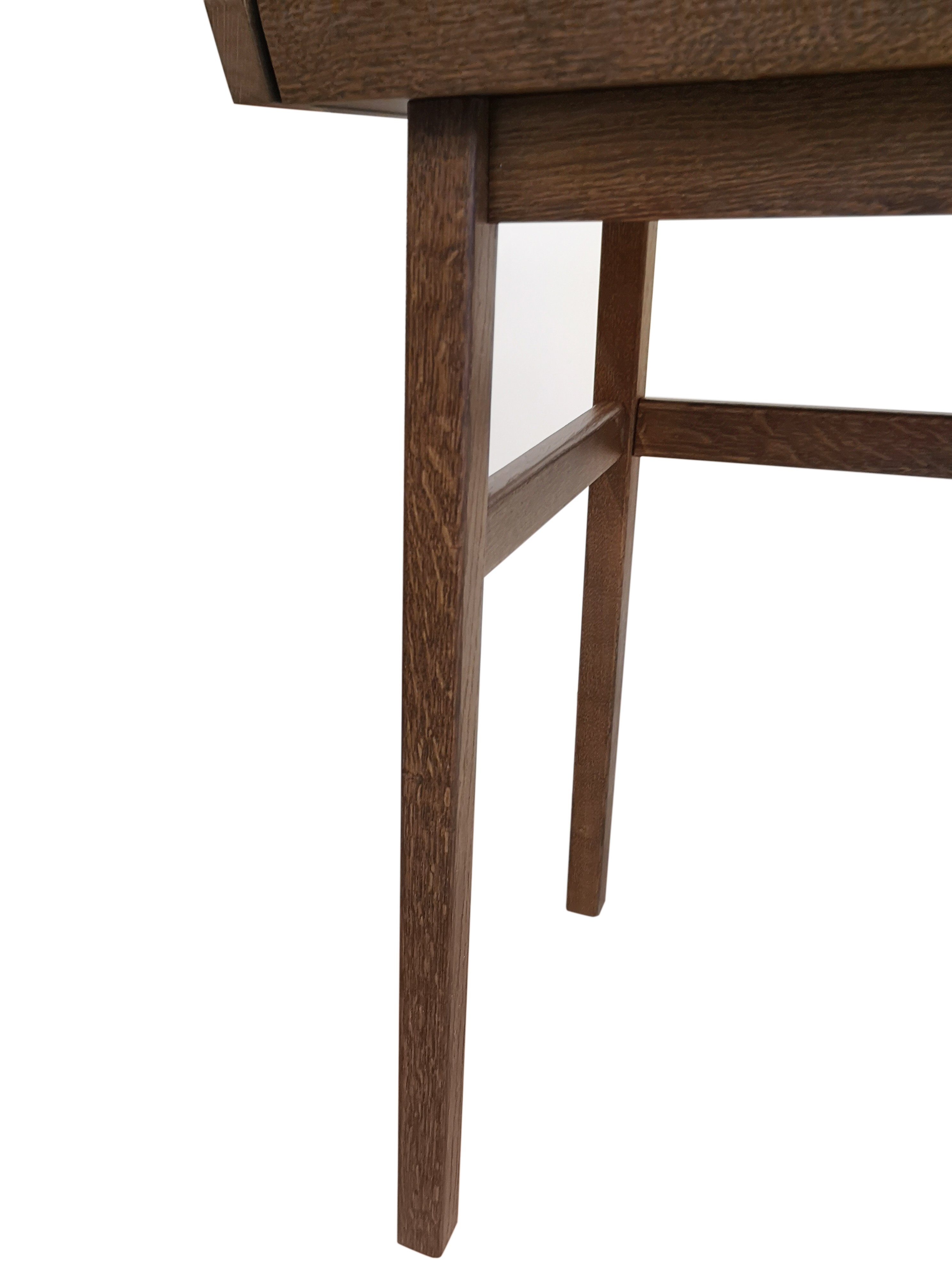Woodman Bureau Carteret chique houtfineer in notenkleur, frame massief hout, breedte 115 cm