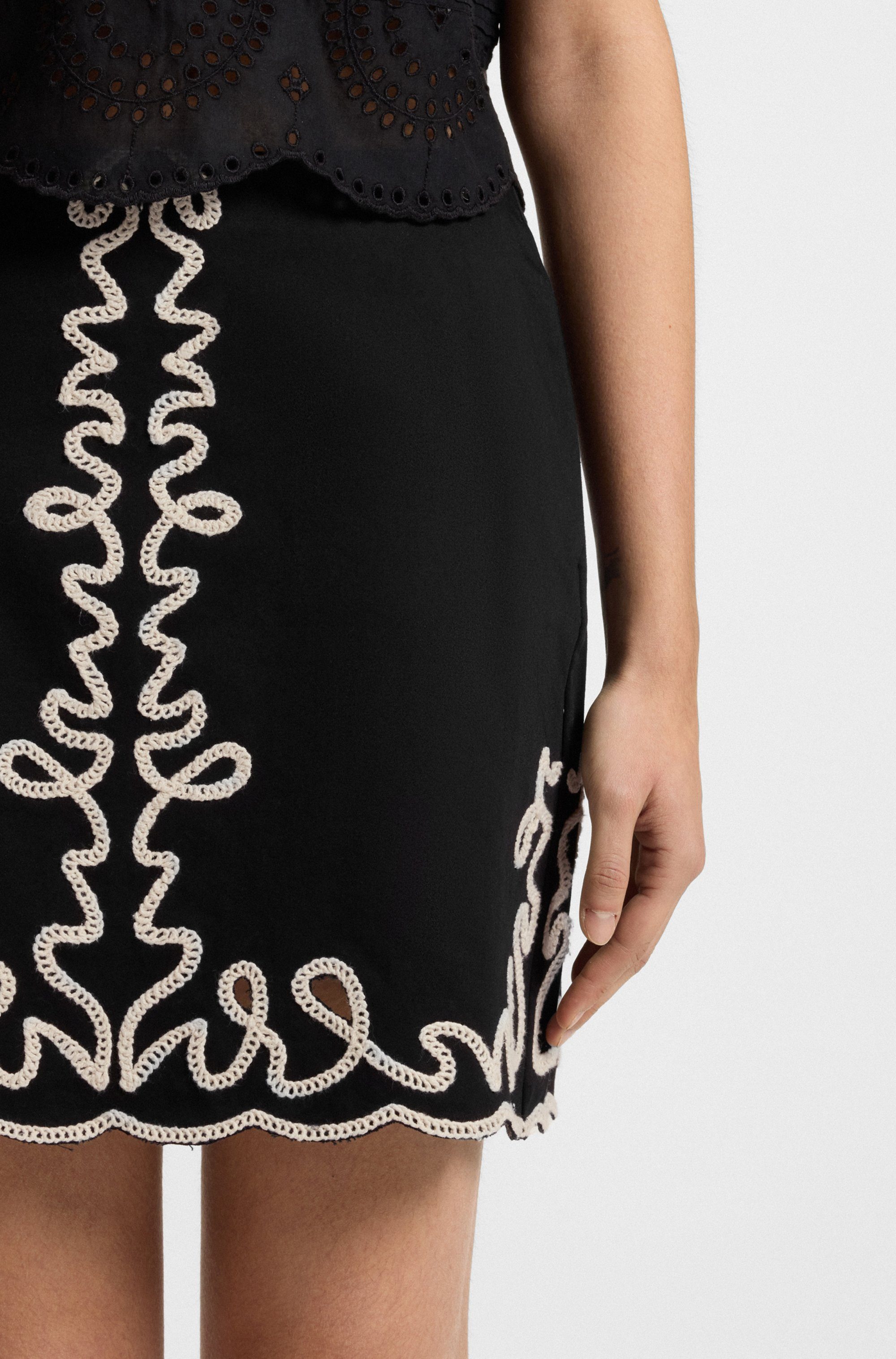 Boss Orange Geweven rok Valembroi Premium Damesmode