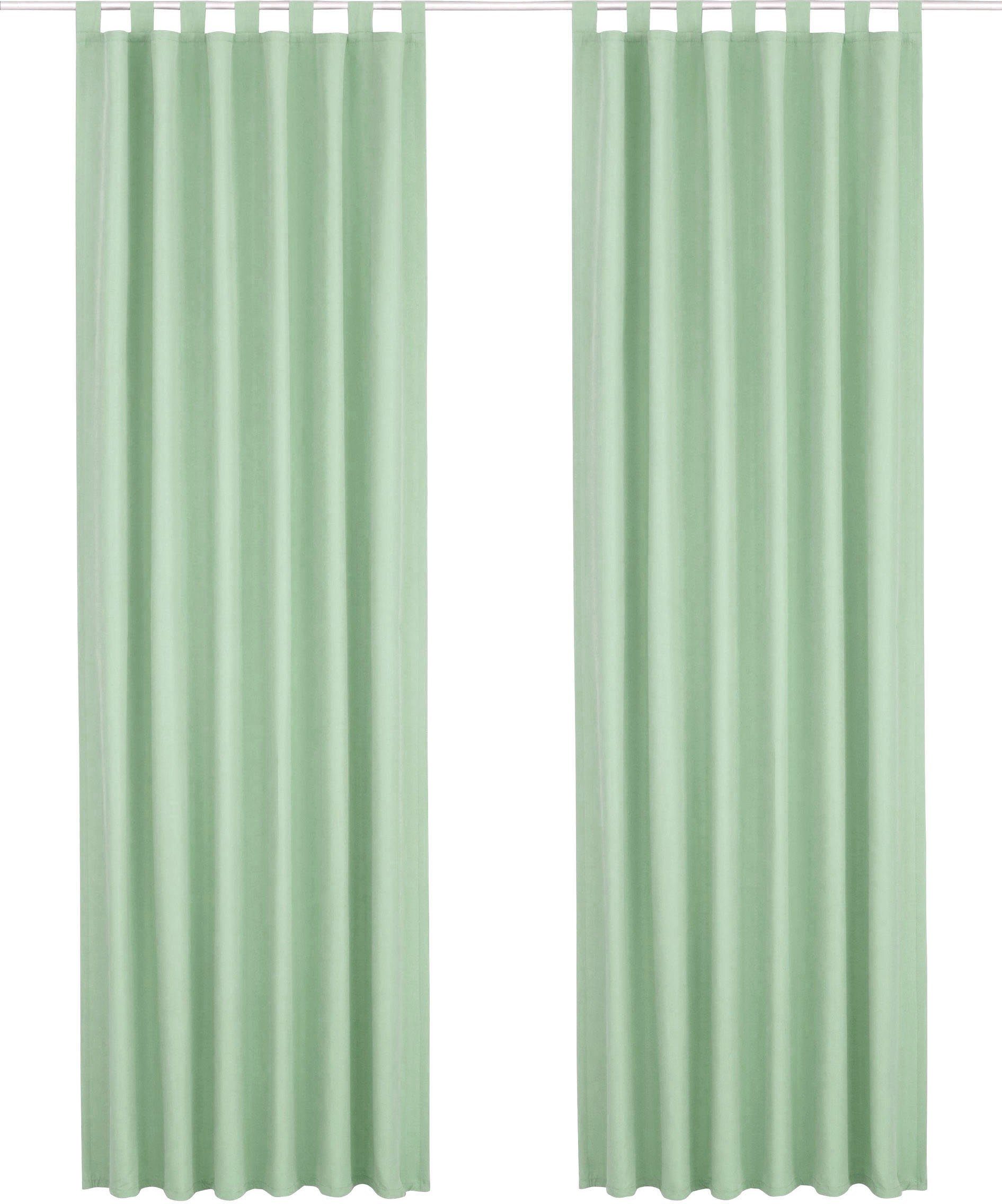Home affaire Gordijn Parry set van 2, ondoorzichtig, monochroom, basic (2 stuks)