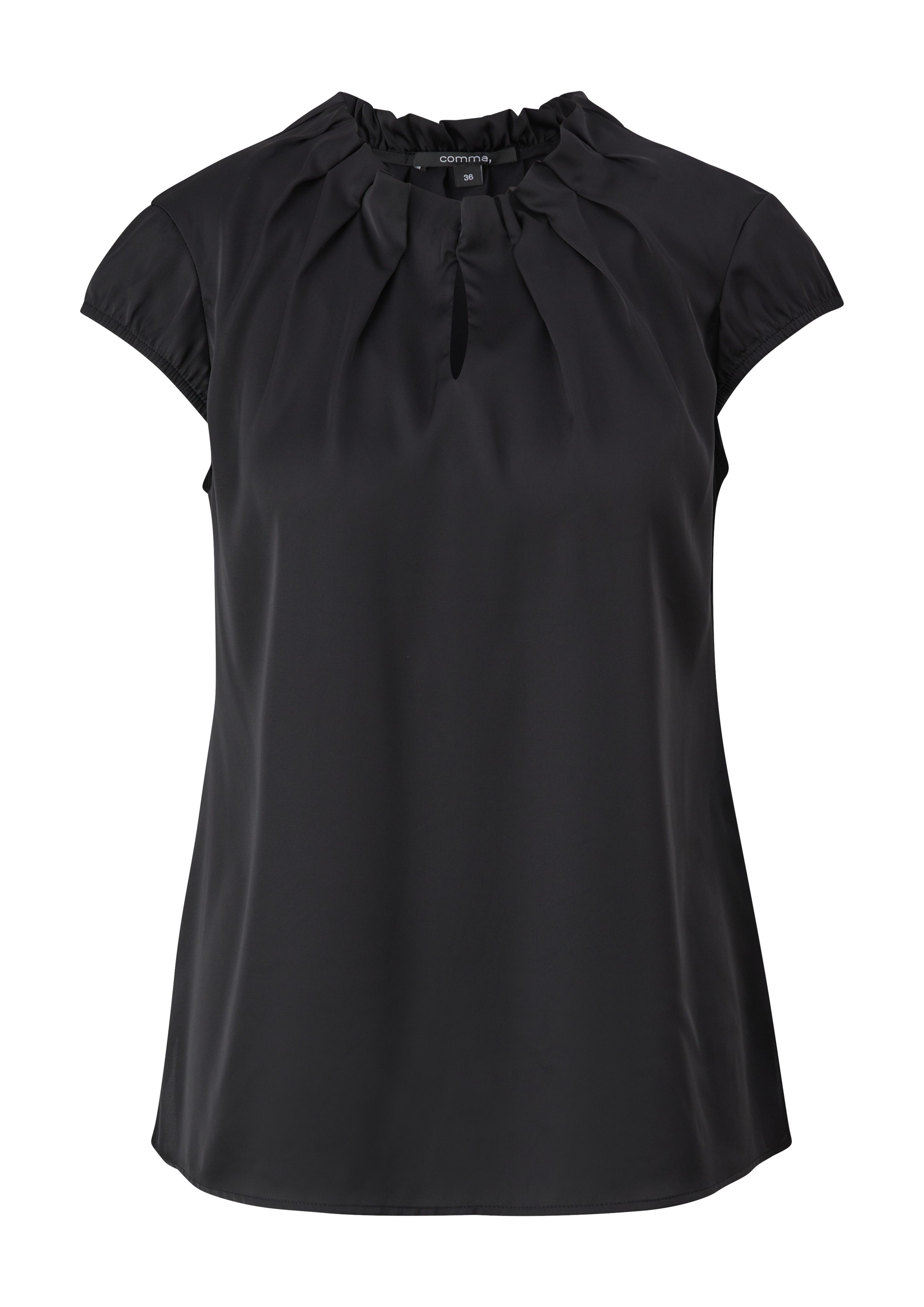 Comma Satijnen blouse met ruches