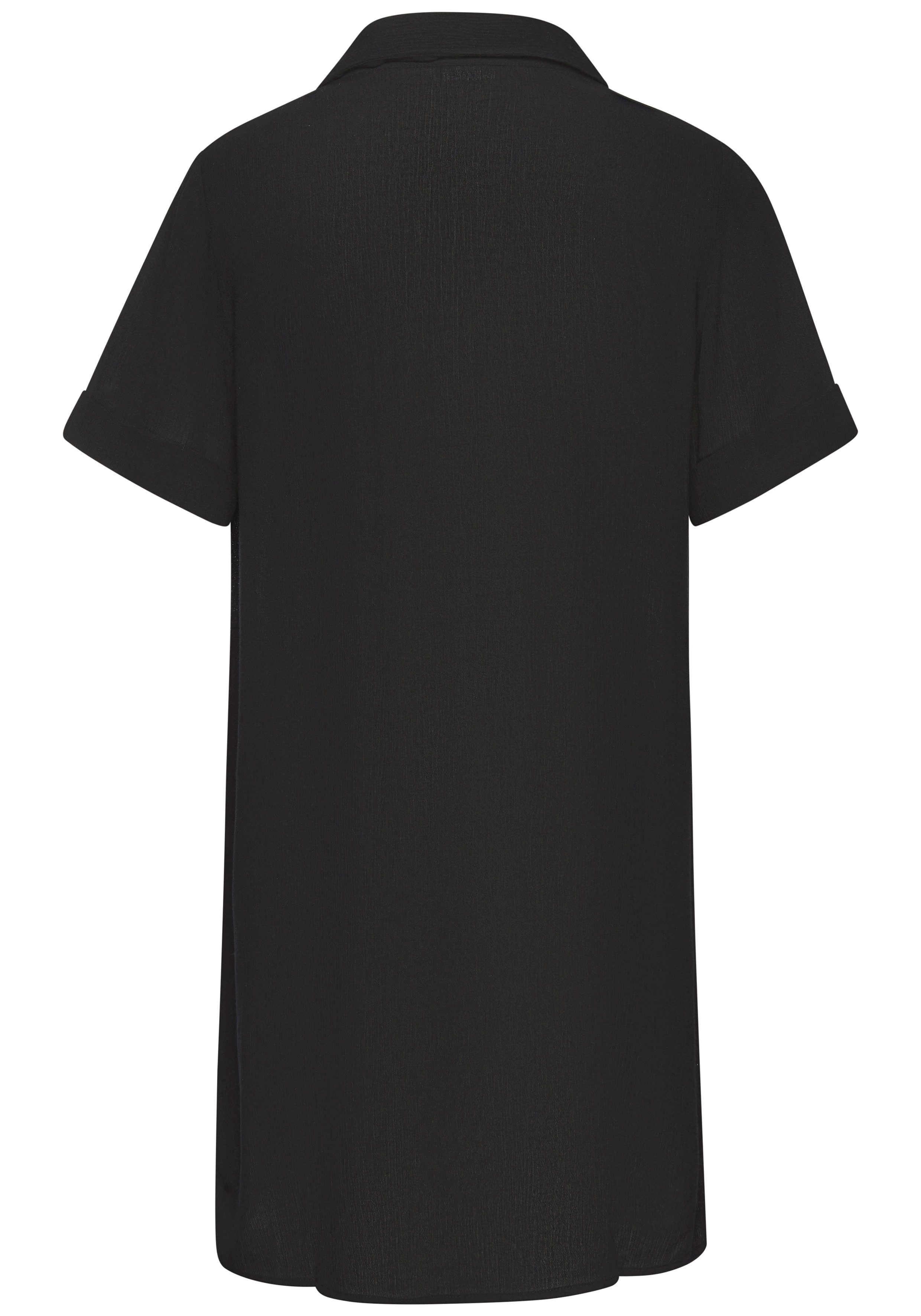 Lascana Lange blouse met knoopsluiting, blouse met korte mouwen, blousejurk, zomers