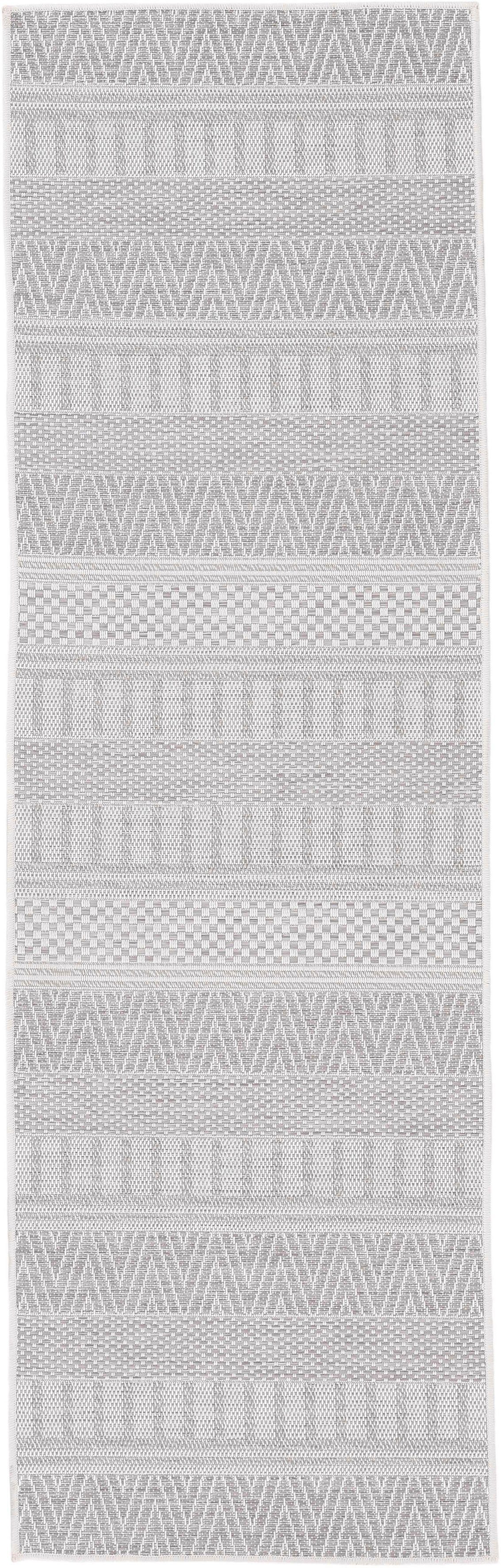 carpetfine Loper Boho 100 robust vlakweefsel, sisal look, uv-bestendig, buitenruimte lopers maat 75 cm x 240 cm x 4 mm beige