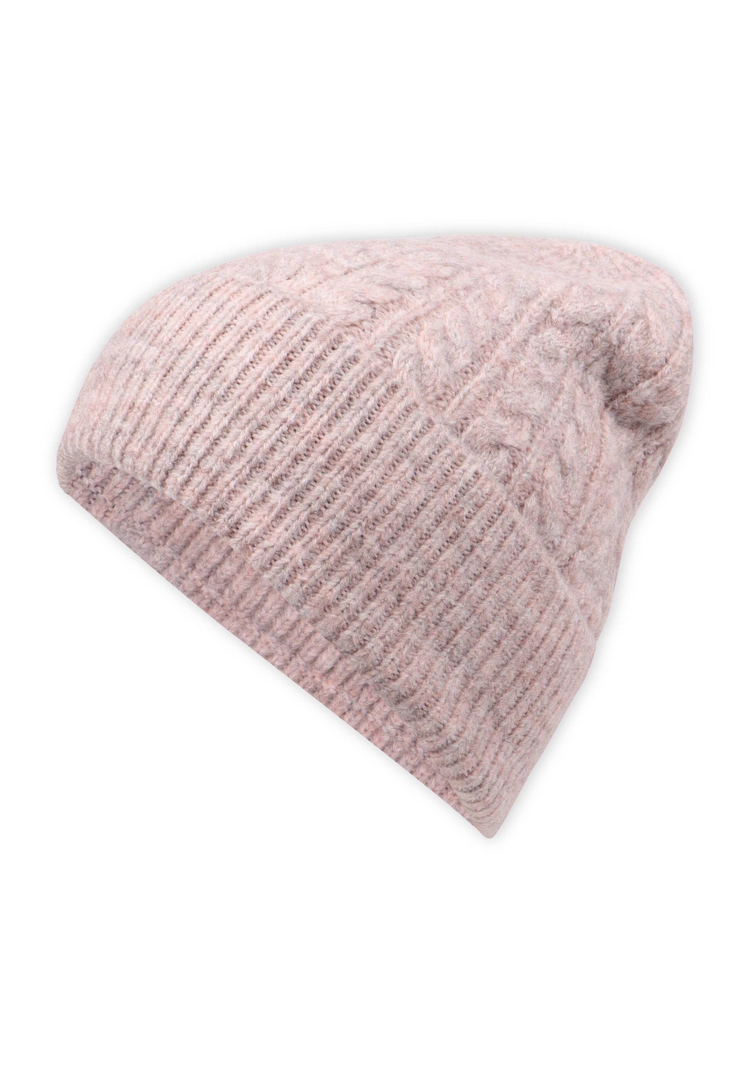 Capelli New York Beanie Fijn breisel, kabelpatroon, één maat