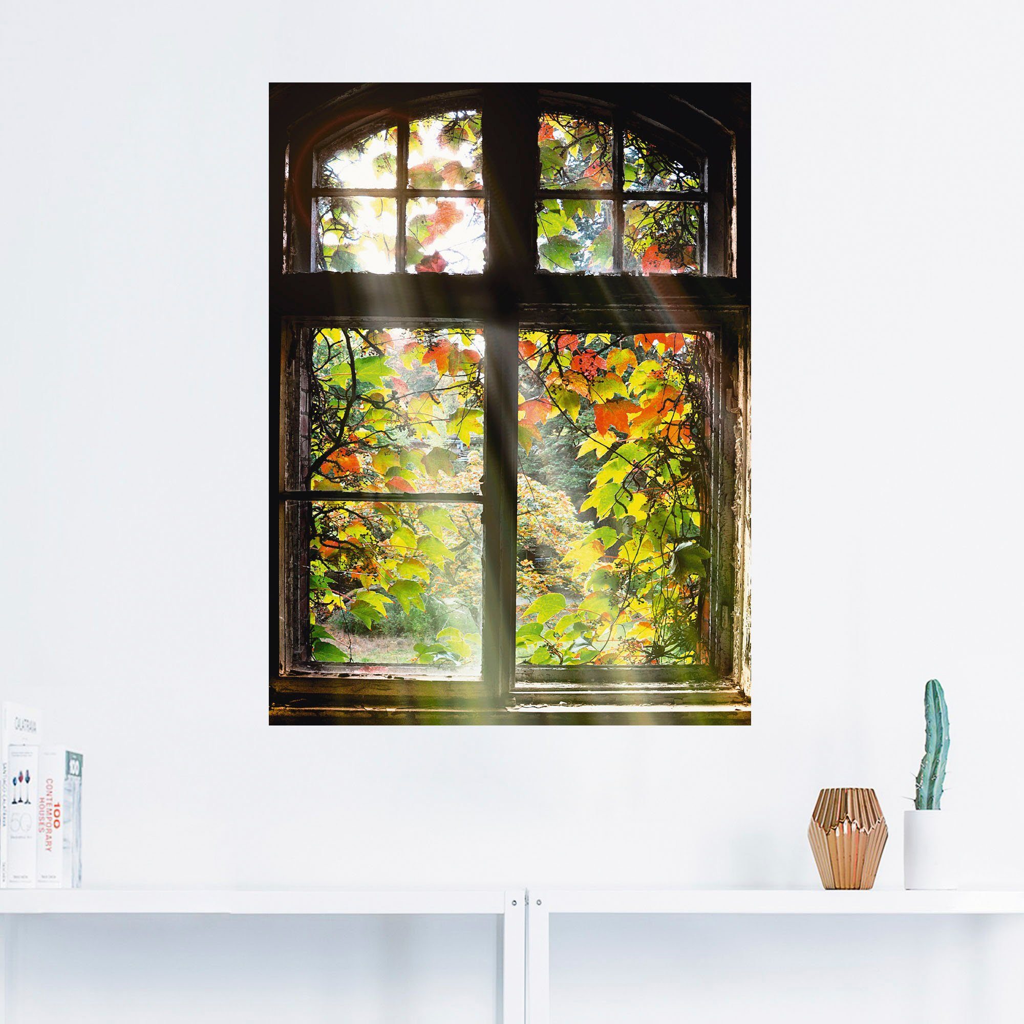 Artland Artprint Oude bouw als artprint van aluminium, artprint voor buiten, artprint op linnen, poster, muursticker