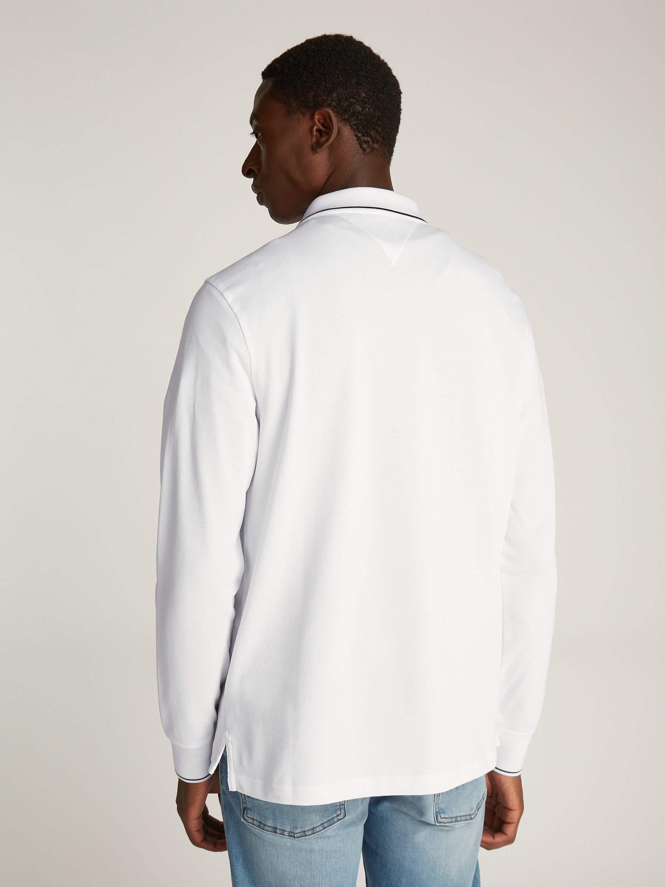 Tommy Hilfiger Poloshirt met lange mouwen LS ZIP RWB DETAIL REG POLO