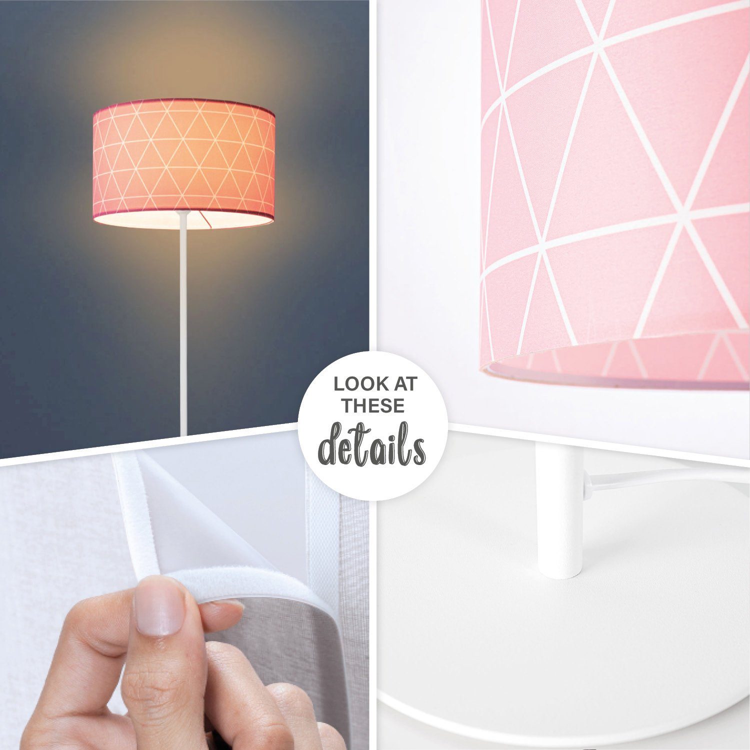 Paco Home Staande lamp Stella 401 Vloerlamp woonkamer slaapkamer E27 Scandi roze grijs blauw decoratie