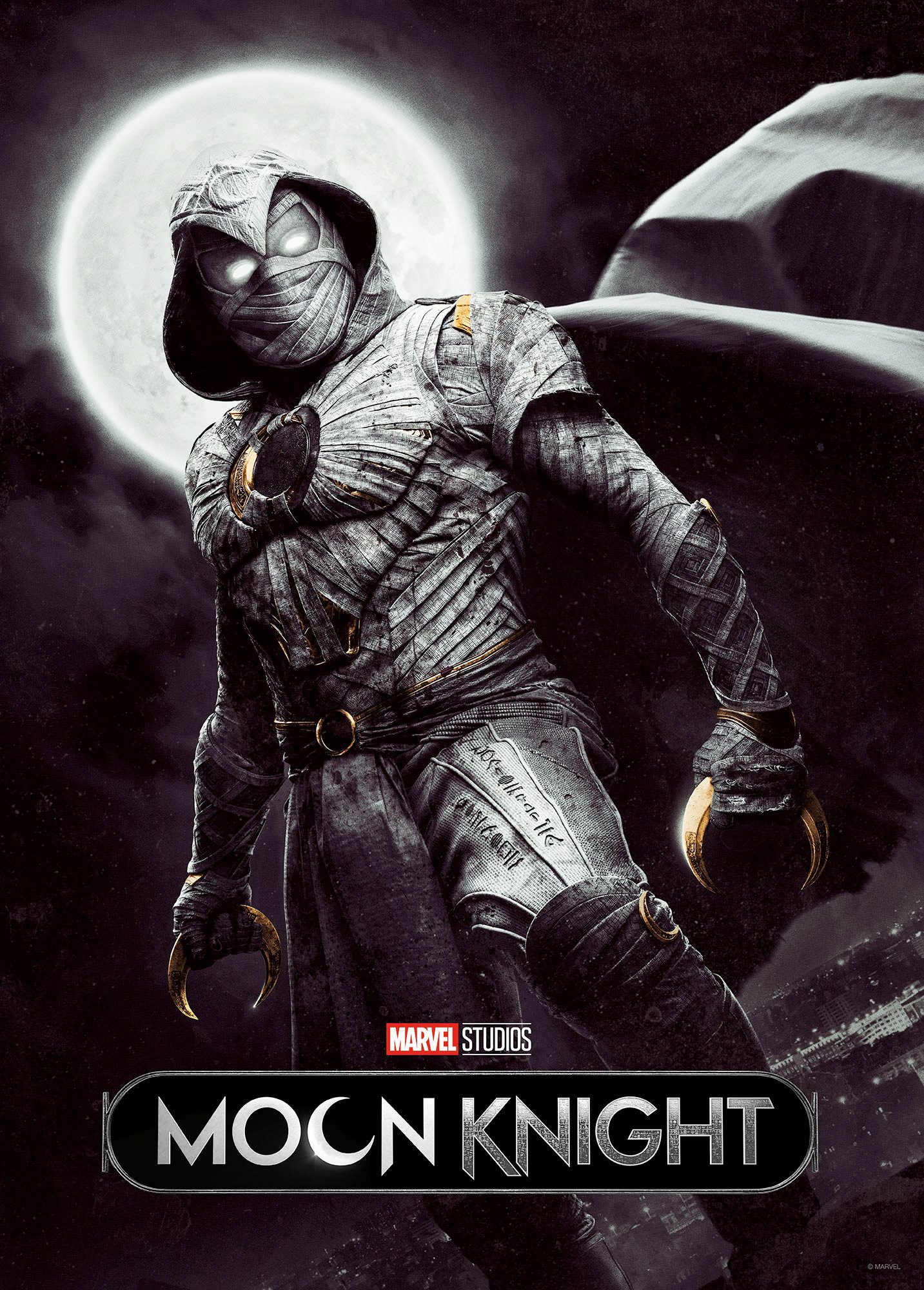 Komar Artprint Moon Knight Lunar Cycle 300 x 280 cm (breedte x hoogte) - behang, vlies, woonkamer, slaapkamer (1 stuk)