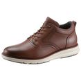 tommy hilfiger sneakers premium leather hybrid shoe met decoratieve stiksels bruin