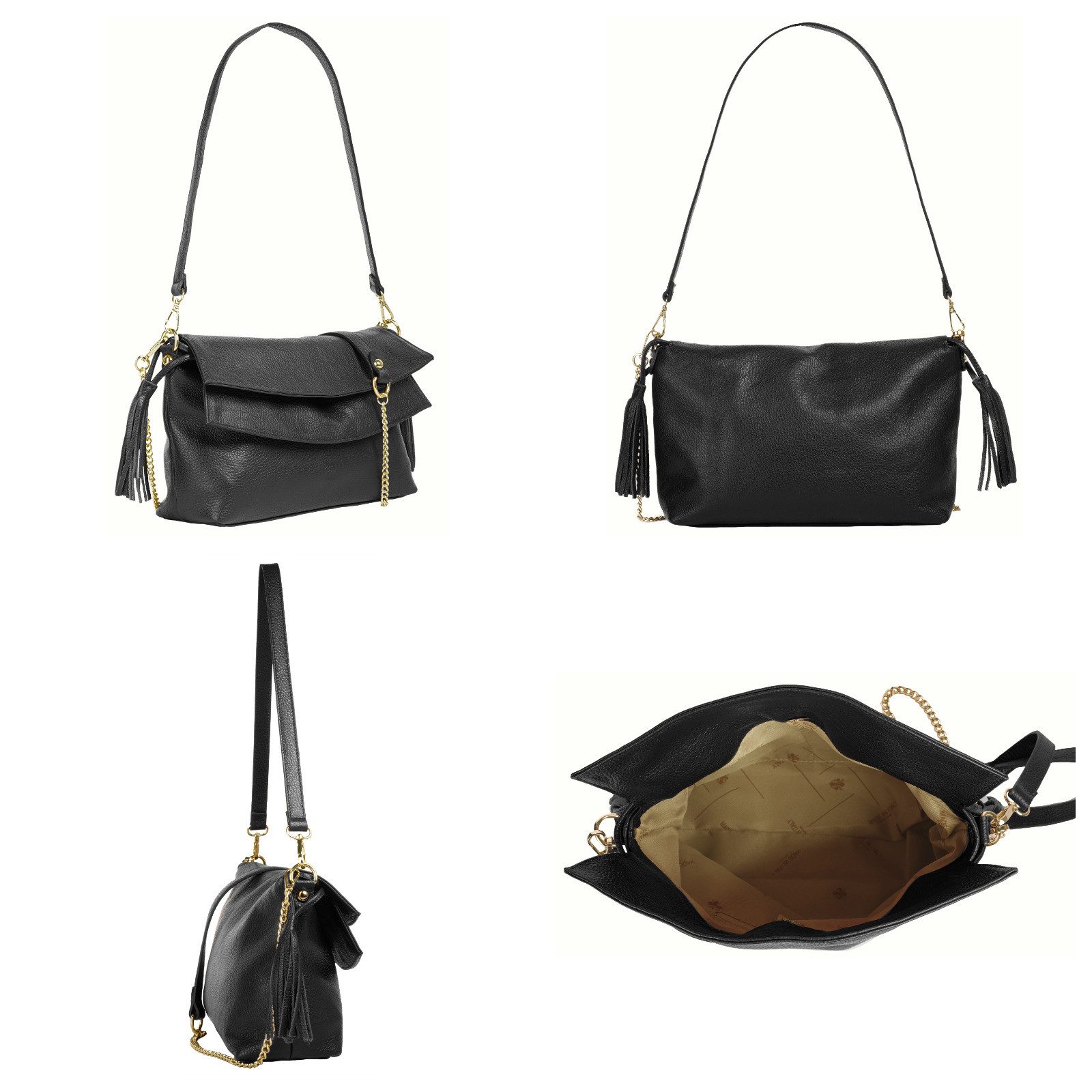 Samantha Look Schoudertas echt leer, made in italy