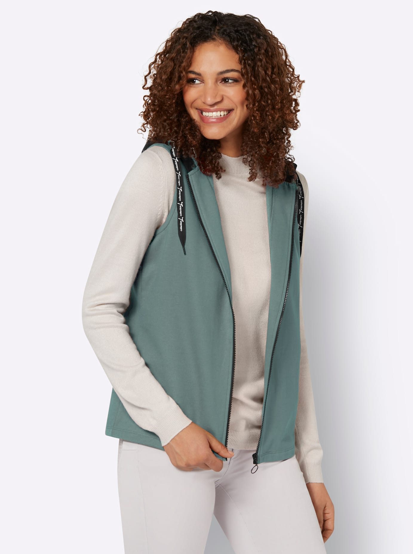 Casual Looks Sweatvestje dames gilets maat 44 groen
