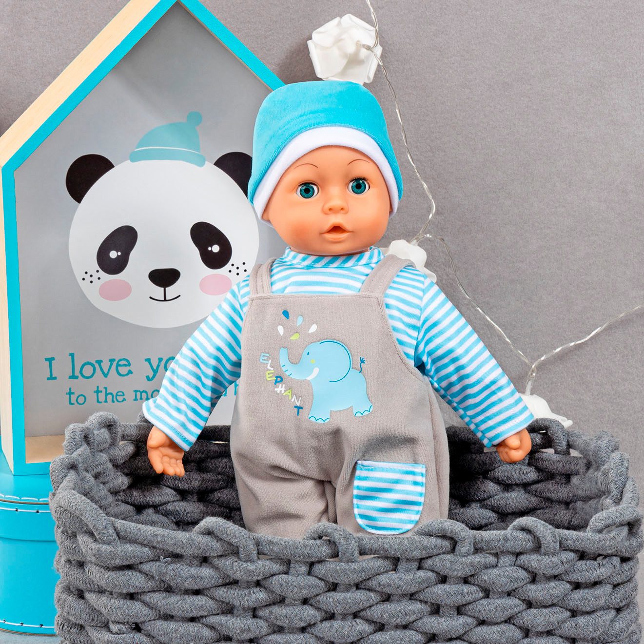 Bayer Poppenkleding Bovenstuk/salopette olifant (set, 3-delig)