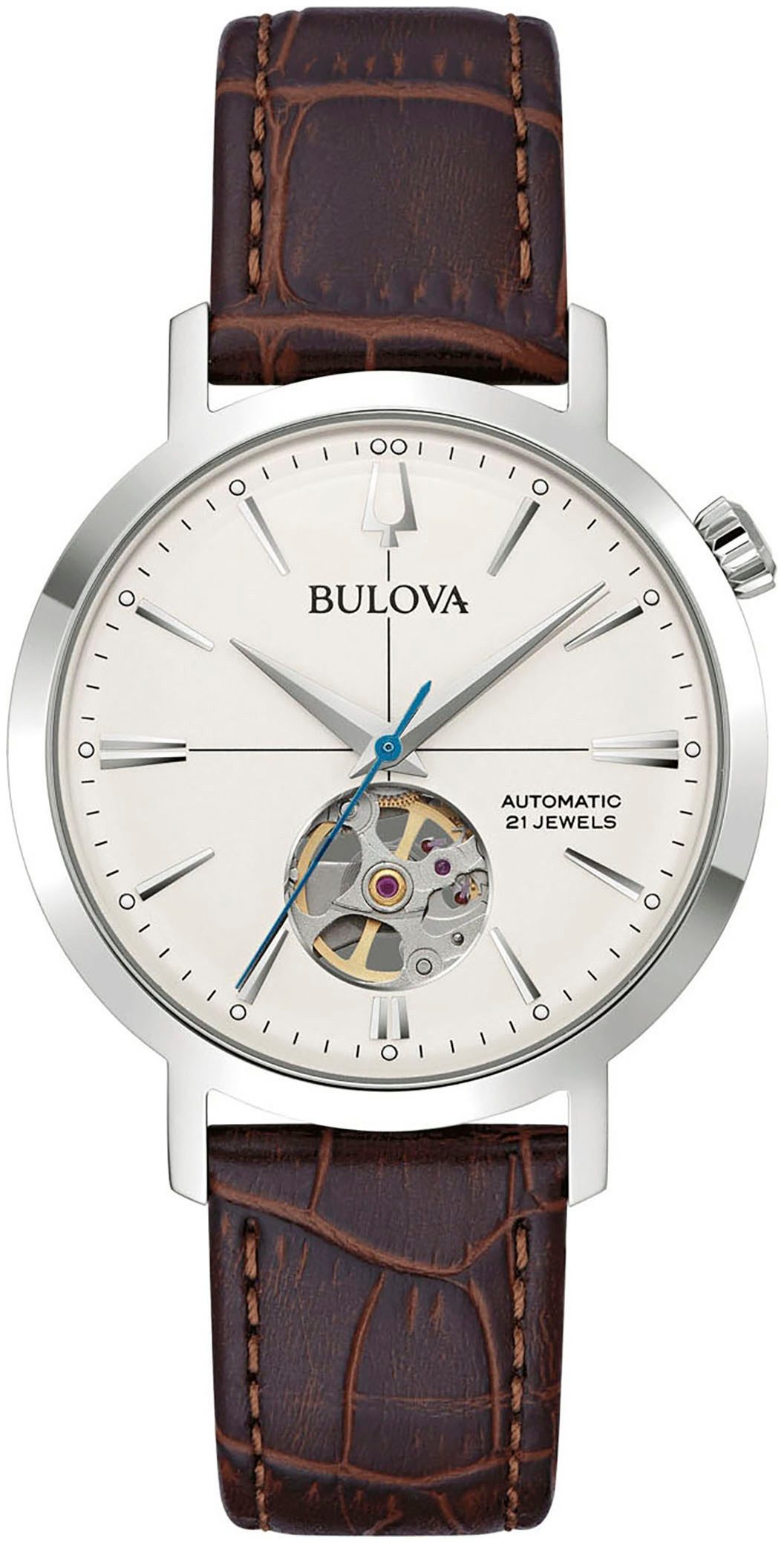 Bulova Automatisch horloge Horloge, herenhorloge, mechanisch horloge, leren band, analoog