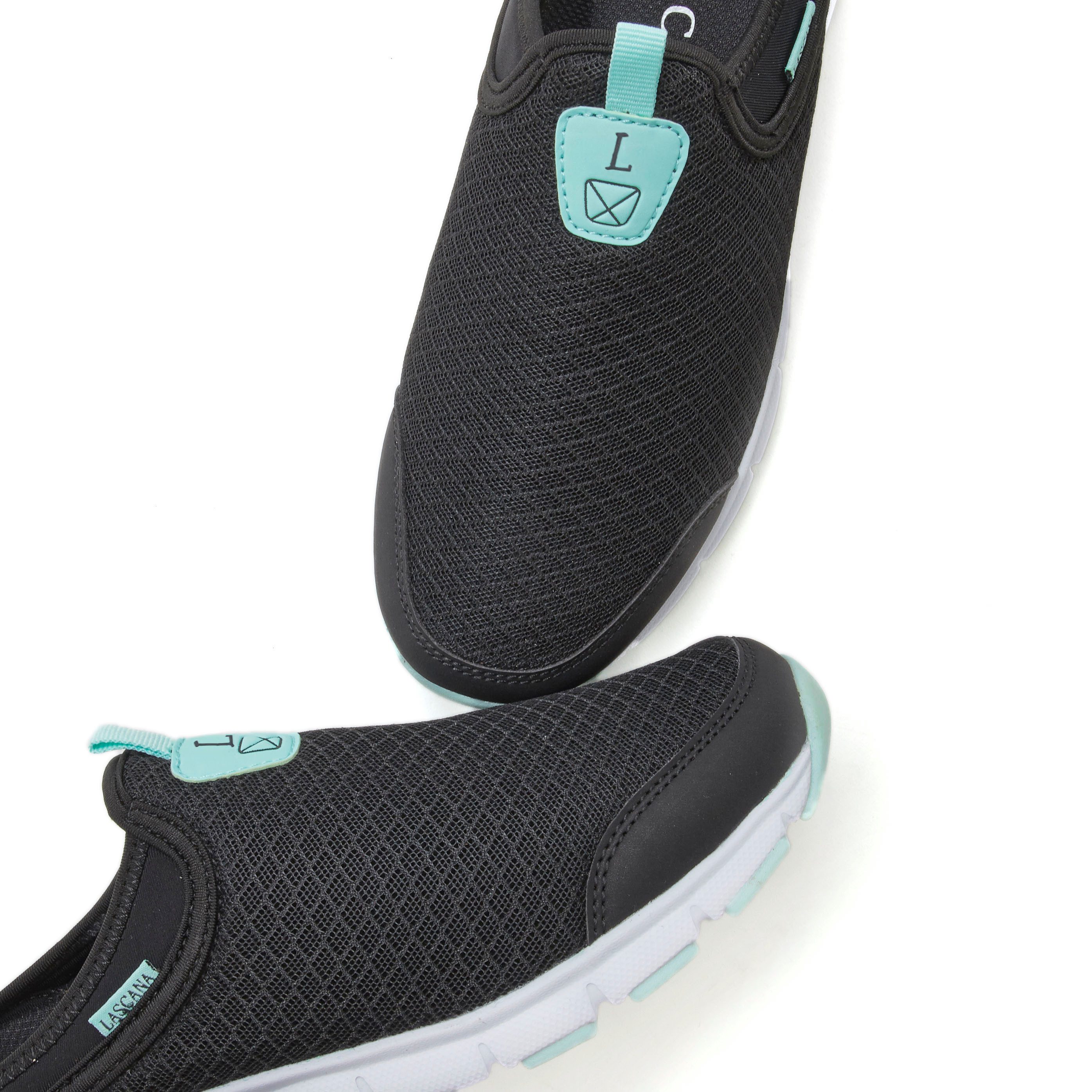 Lascana Slip-on sneakers Lage schoen, vrijetijdsschoen, sabot, clogs van licht mesh-materiaal