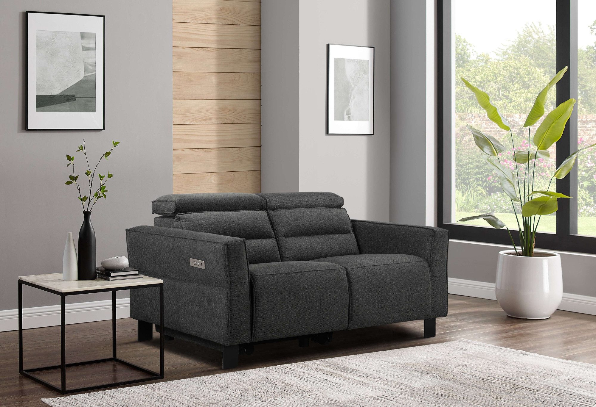 Places of Style 2-zitsbank Carpari, 162 cm, met handmatige of elektrische relaxfunctie