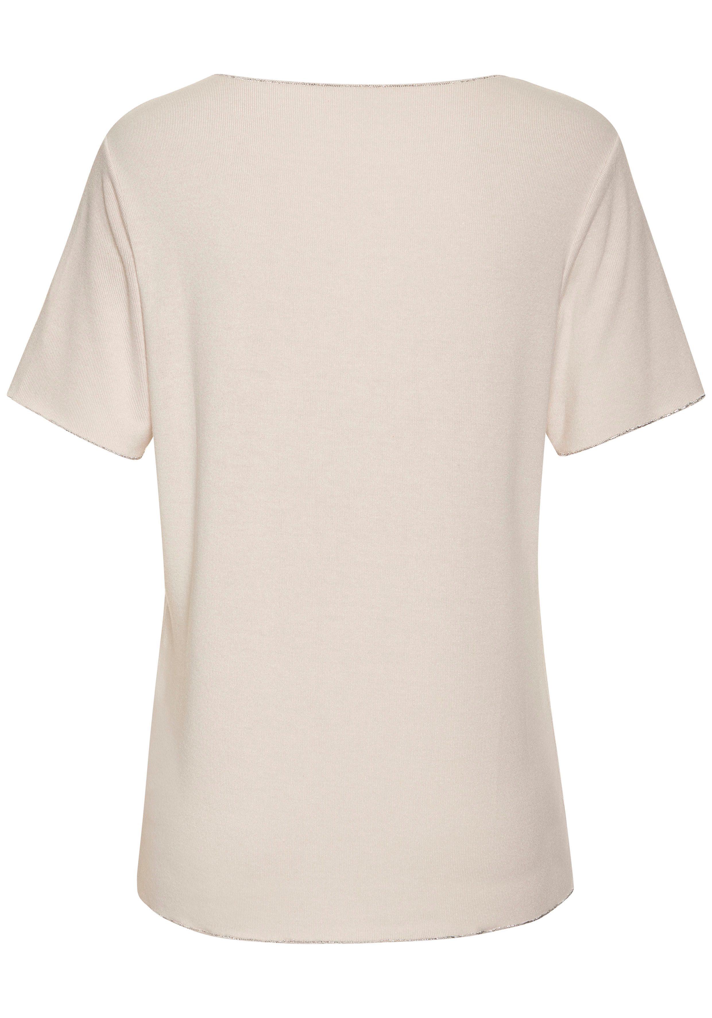 Lascana Shirt met ronde hals Met fijne glinsterende afwerking
