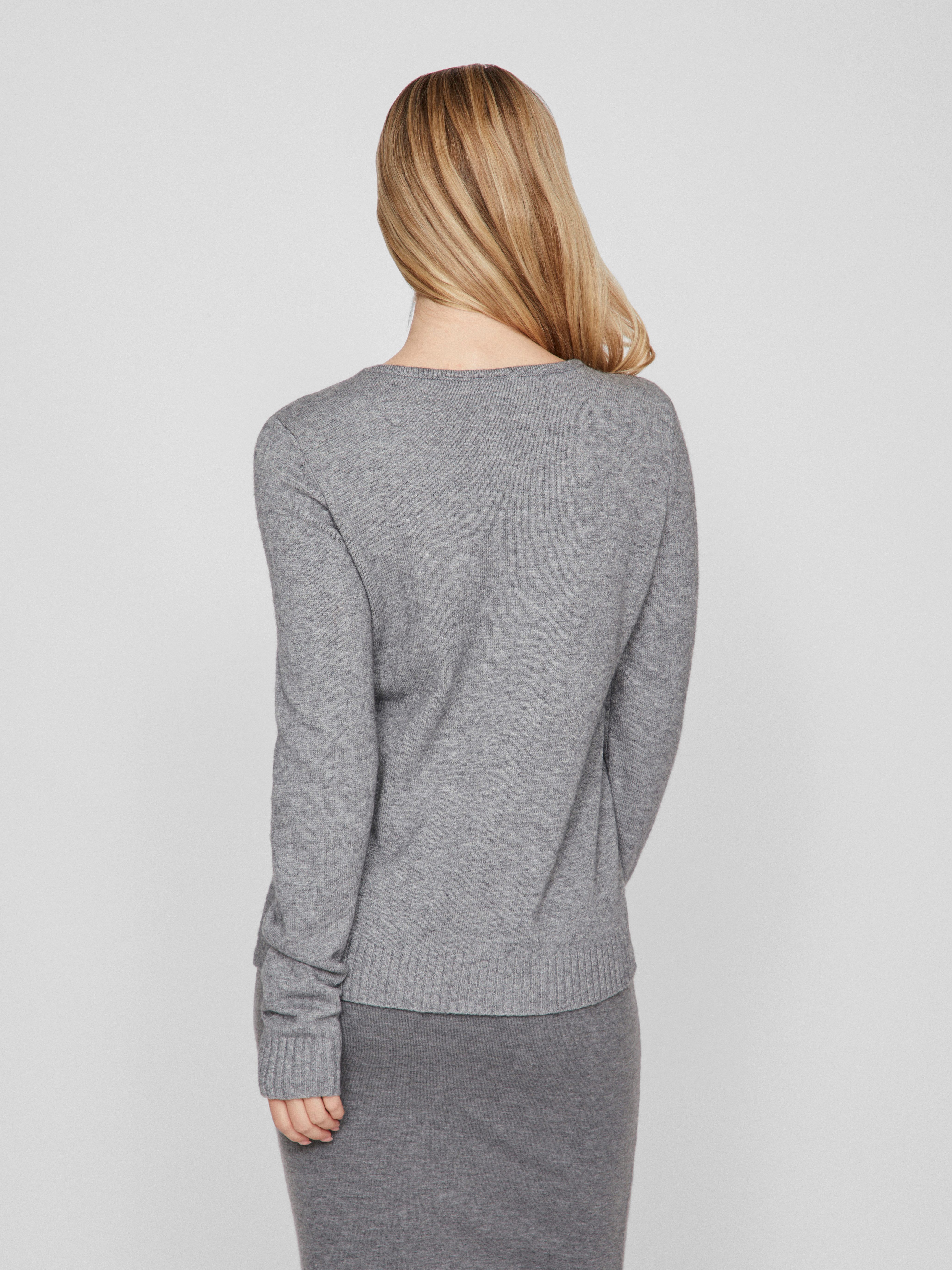 Vila Trui met V-hals VIRIL V-NECK L/S KNIT TOP - NOOS