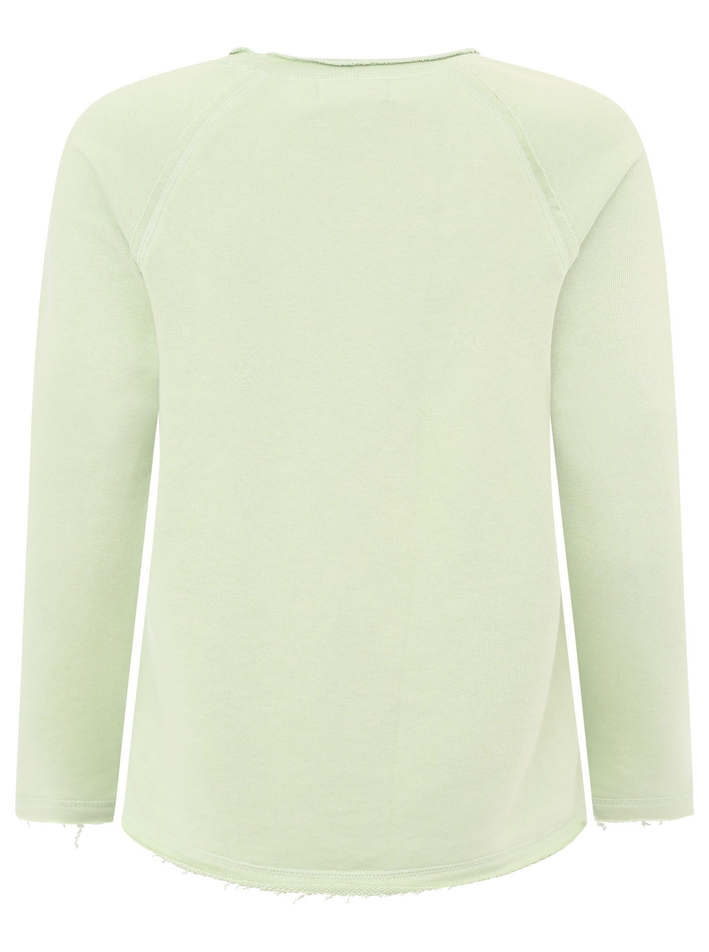 Zwillingsherz Sweater Wild and Free met used-look randen, leo-details en borduursel