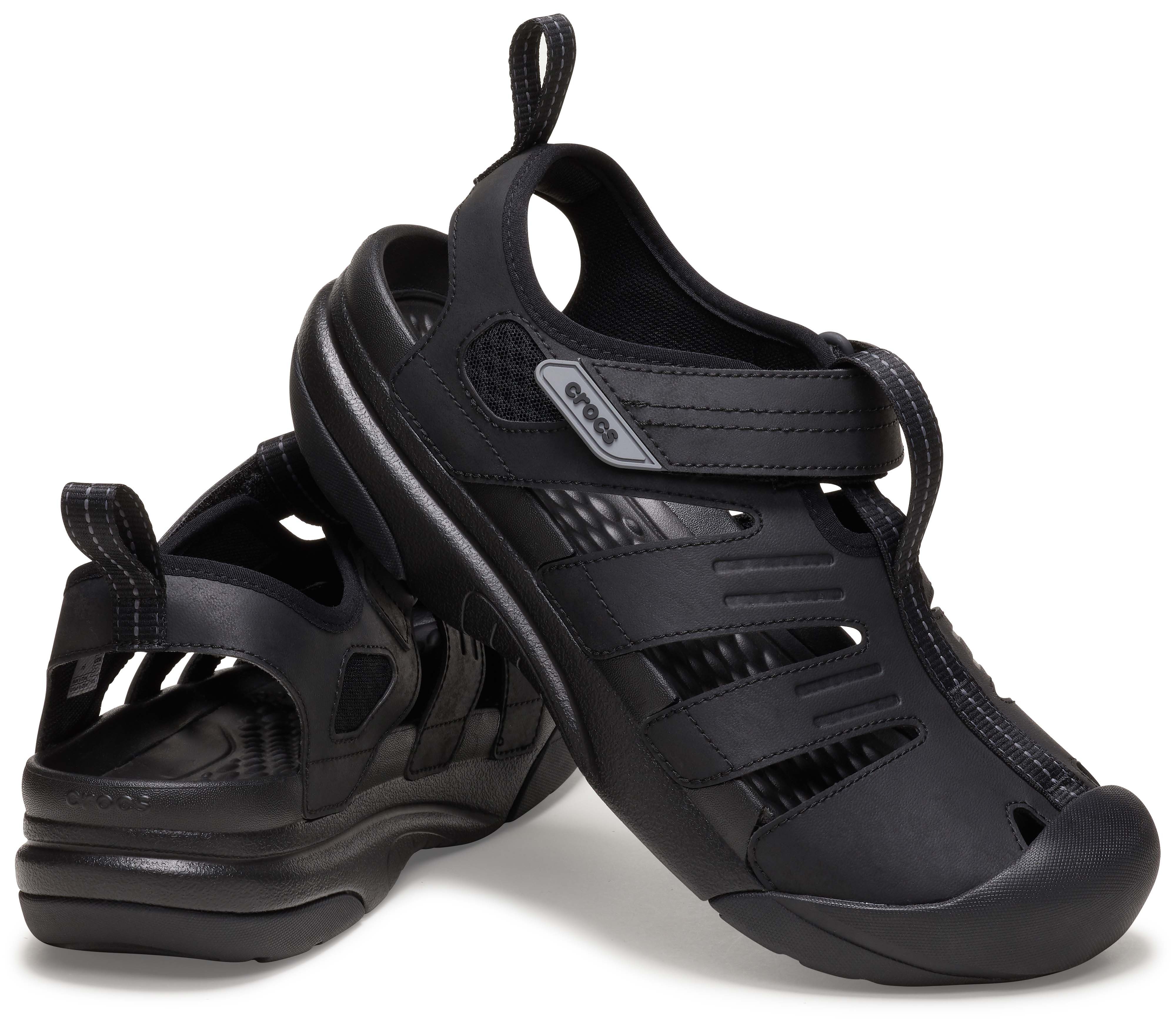 Crocs Sandalen Yukon Fisherman Lage schoen, slipper, trekking schoen met praktische klittenbandsluiting