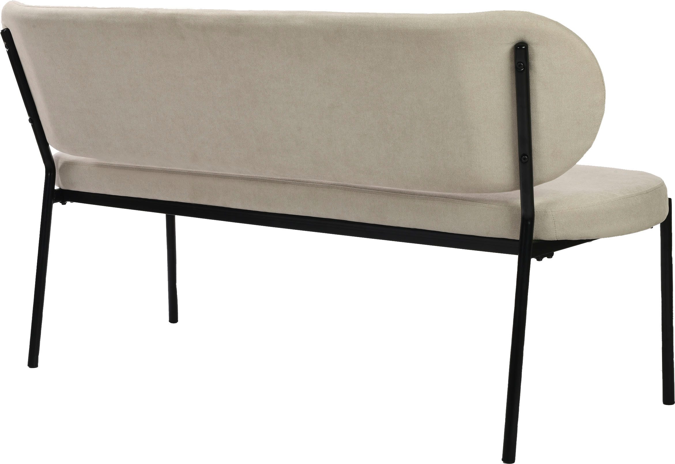 byLIVING Zitbank Jersey met geweven stof bekleding, met rugleuning, breedte 160 cm