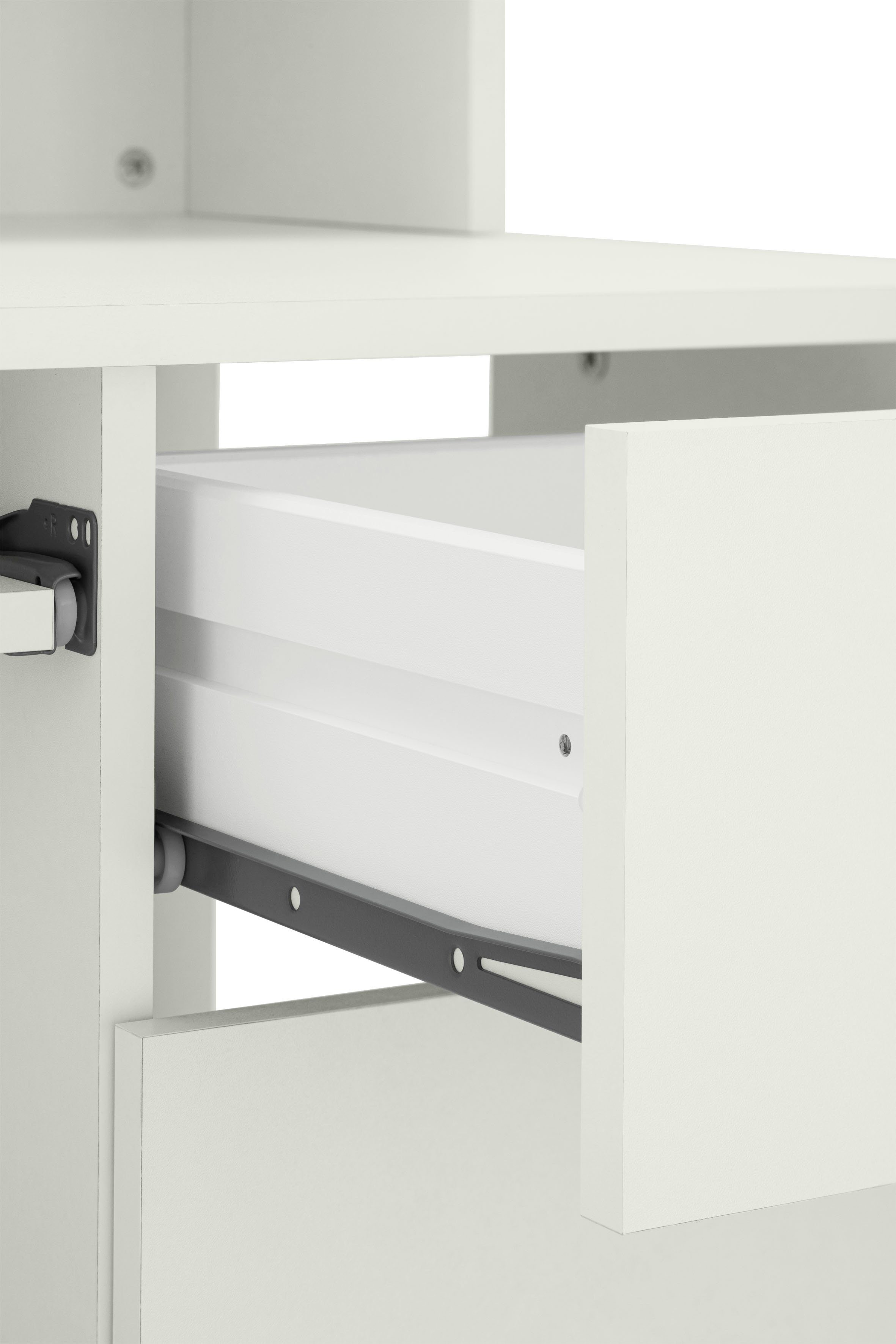 VOGL Möbelfabrik Bureau Tim mit Monitoraufsatz, Tastaturauszug & Towerfach, Breedte 157 cm
