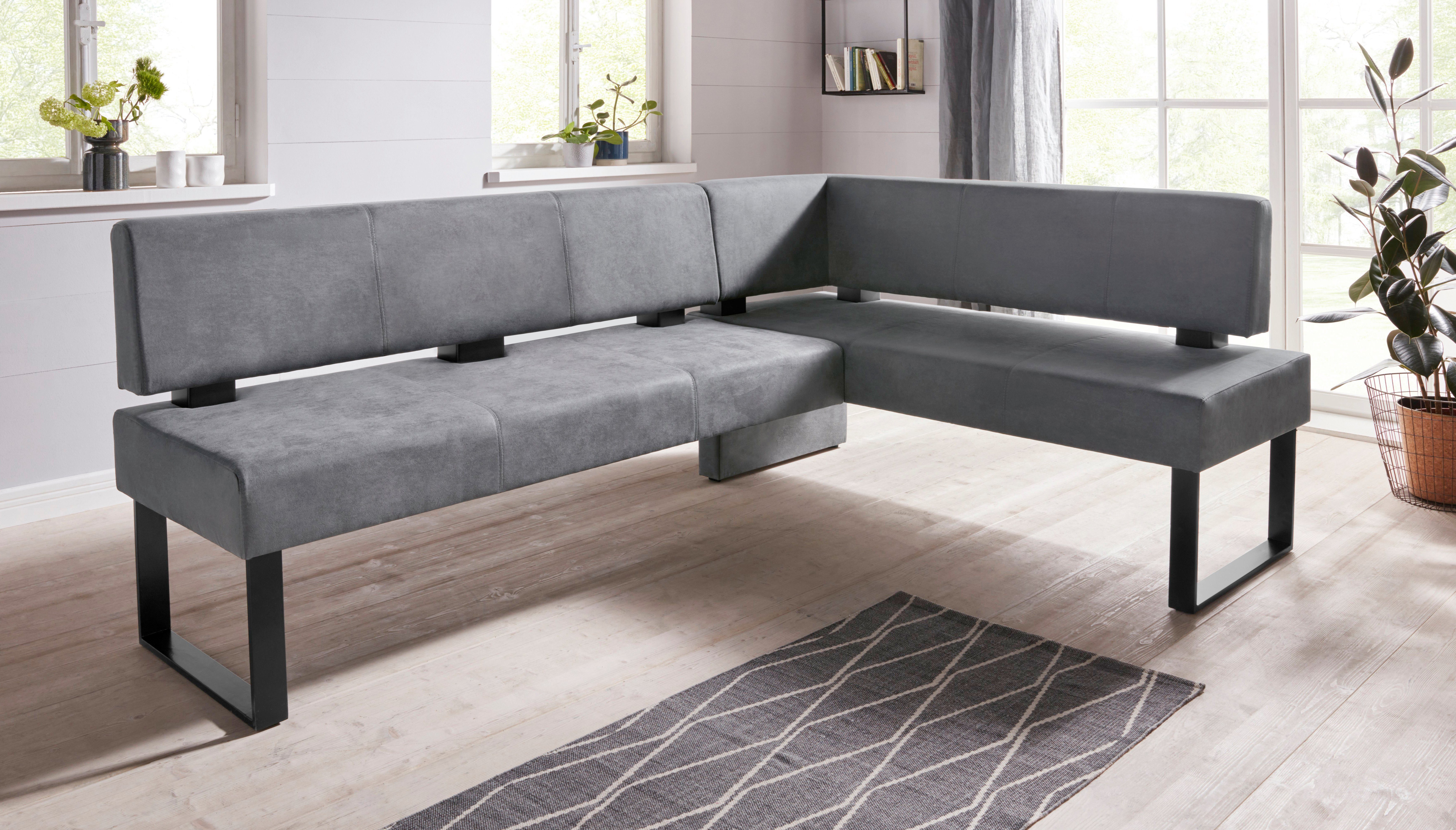 Home affaire Hoekbank Oliver met metalen frame, keukenbank verschillende hoezen cord eetkamerbank ottos choice
