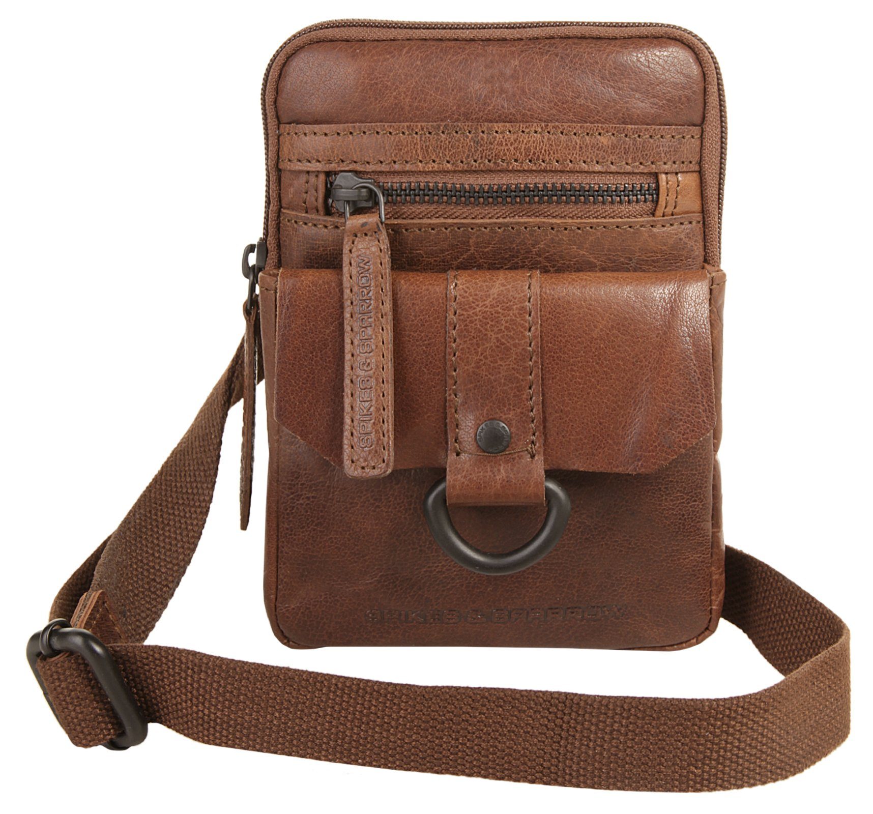 Spikes & Sparrow Schoudertas echt leder