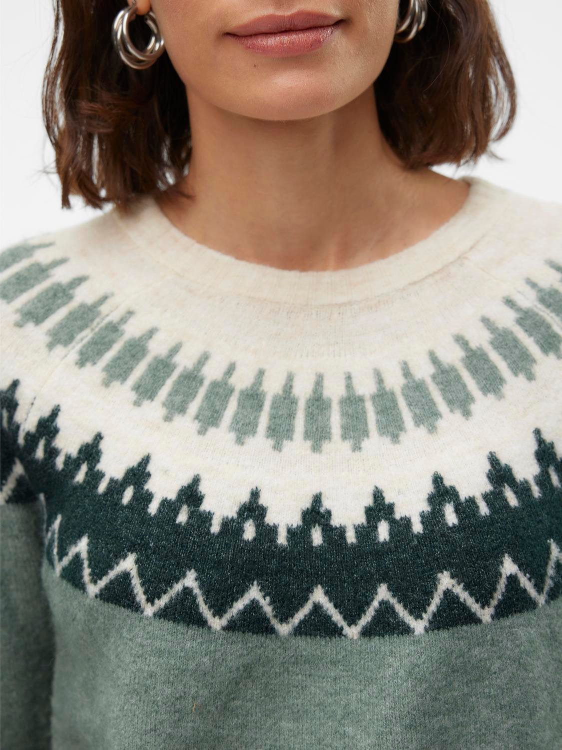 Vero Moda Gebreide trui VMSIMONE LS NORDIC PULLOVER GA REP BOO