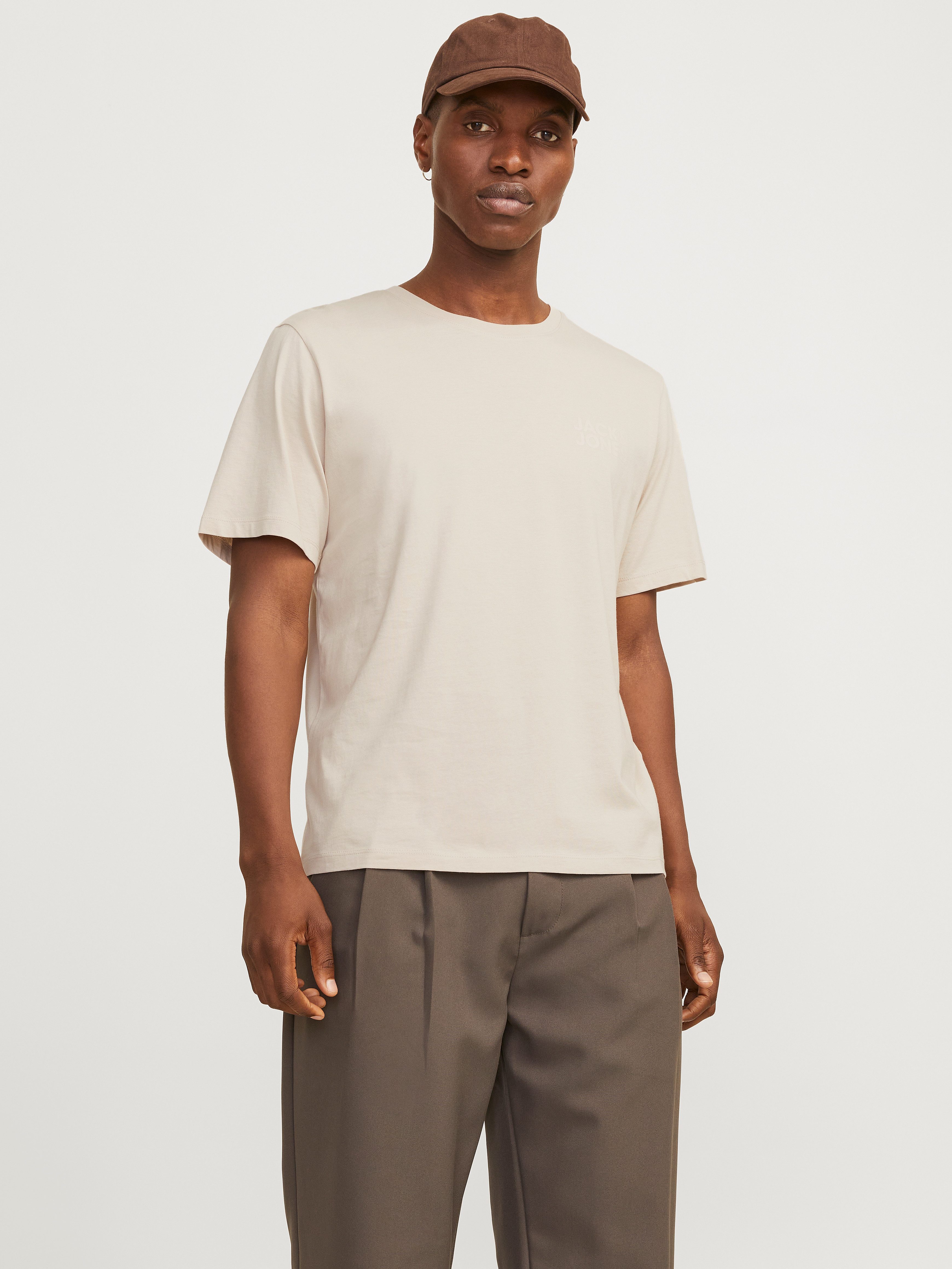 Jack & Jones Shirt met ronde hals JJECORP LOGO TEE SS heren ronde hals maat L grijs