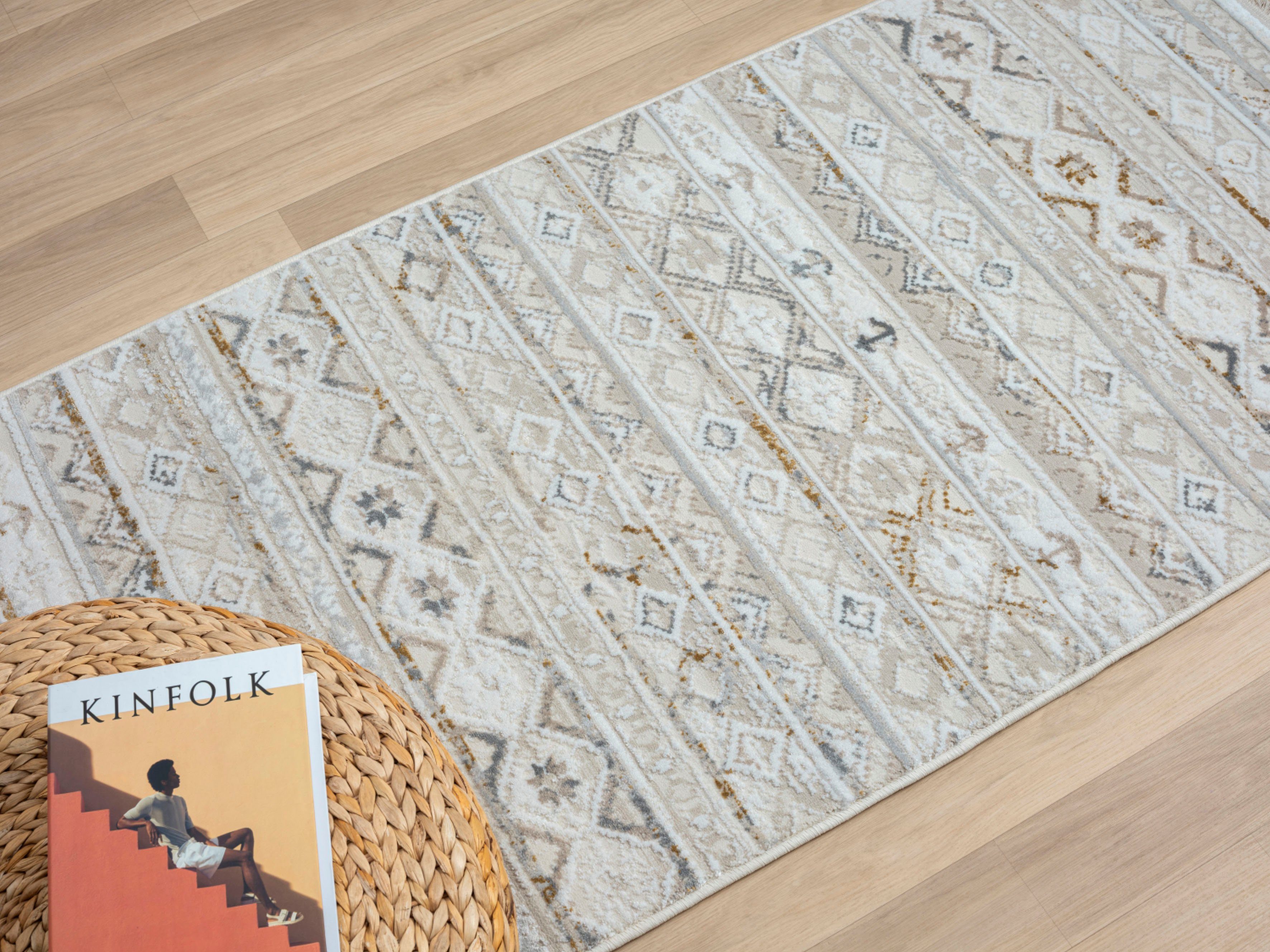 Myflair Möbel & Accessoires Vloerkleed Mijn Nomady voorraadopruiming Kortpolig, Scandi-ontwerp, bijzonder zacht door microvezel, met franjes