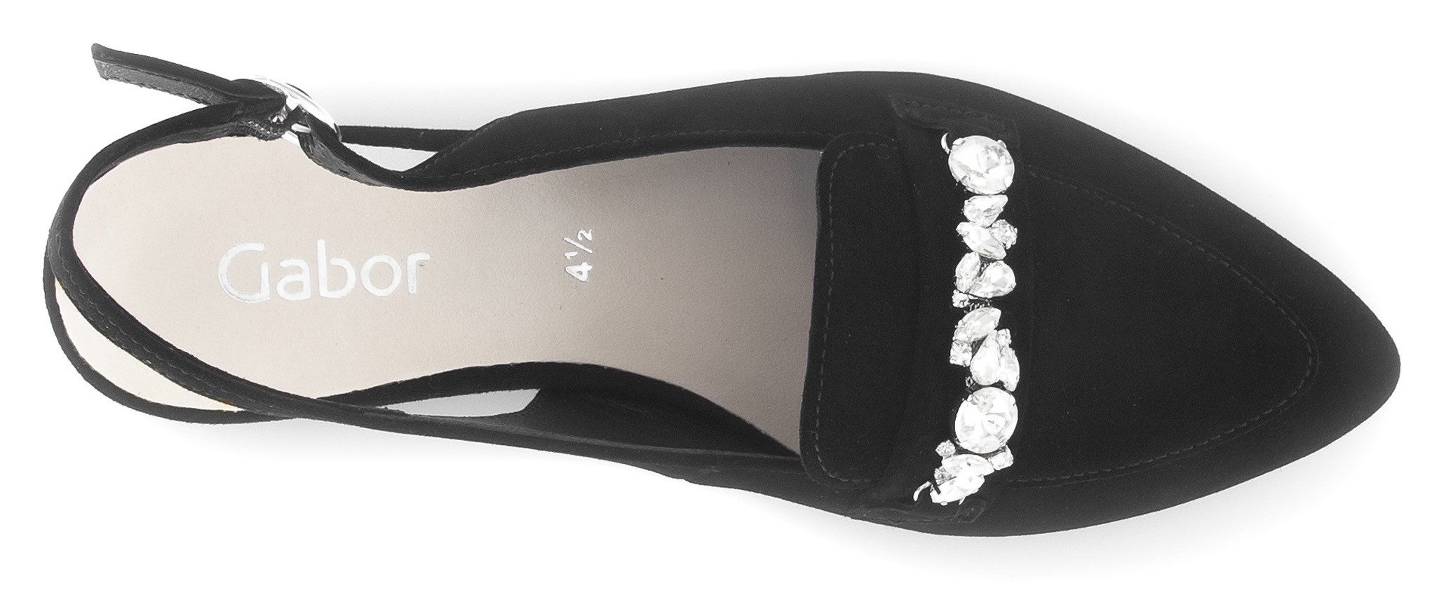 Gabor Slingback pumps , blokhak, avondschoen, feestdag schoen in spitse vorm